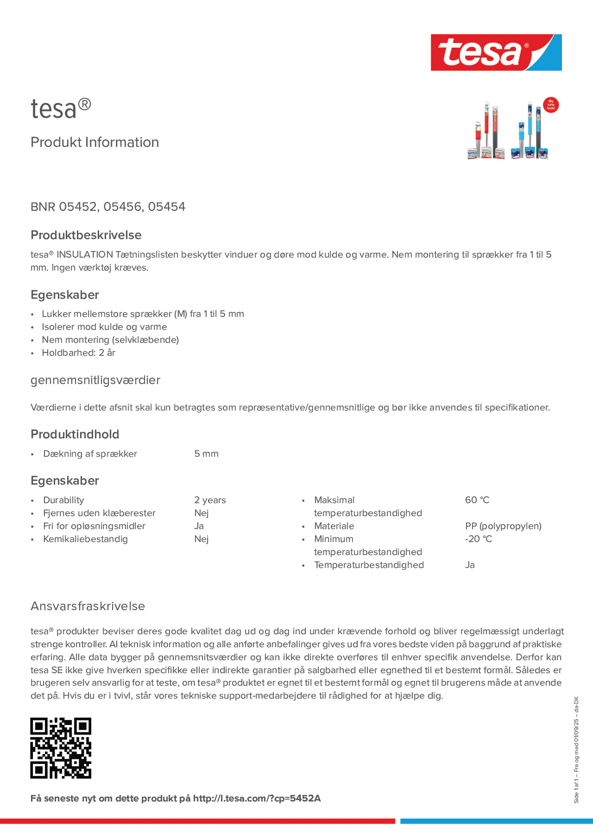 Product information_tesa® 05452_da-DK