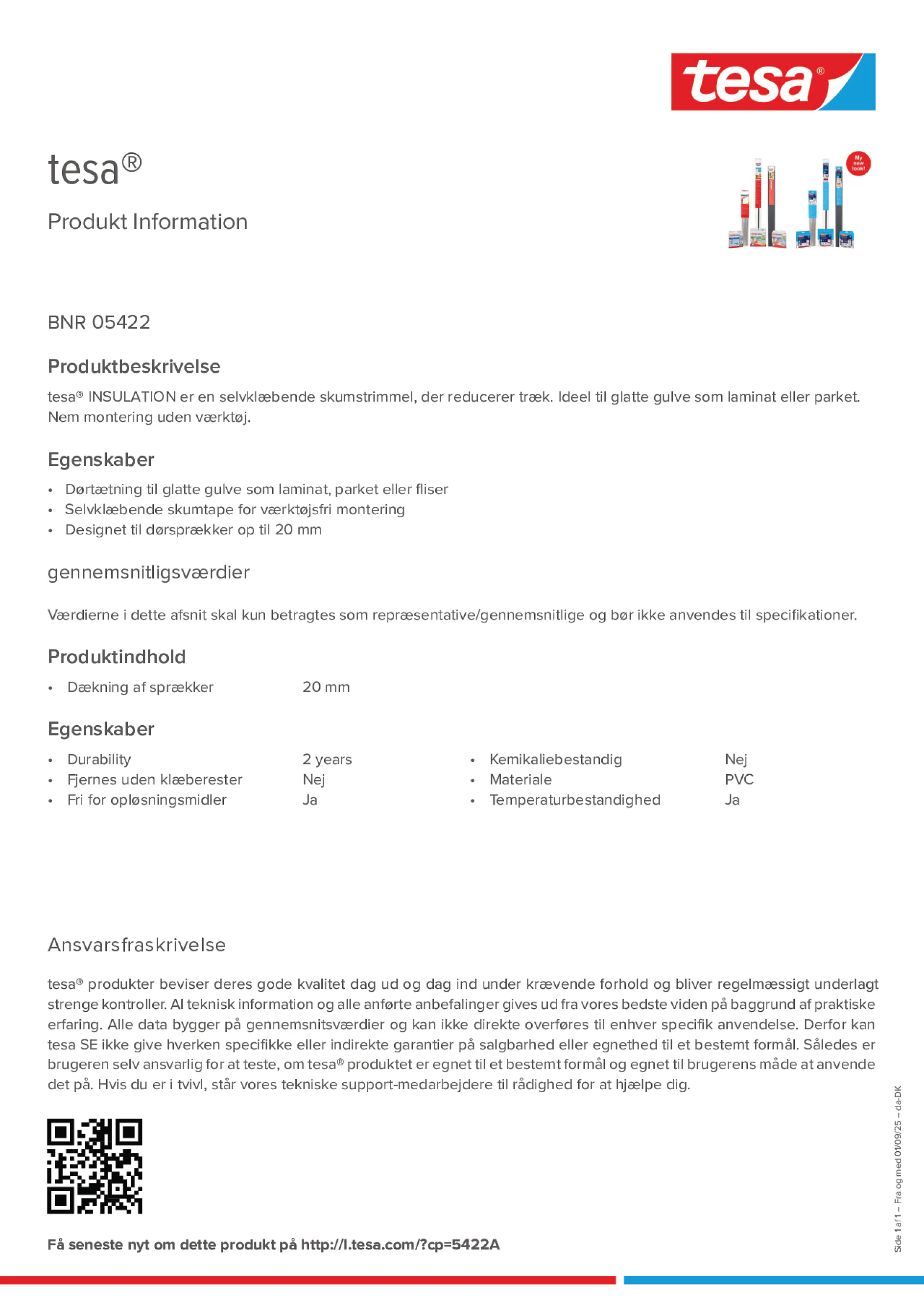 Product information_tesa® 05422_da-DK