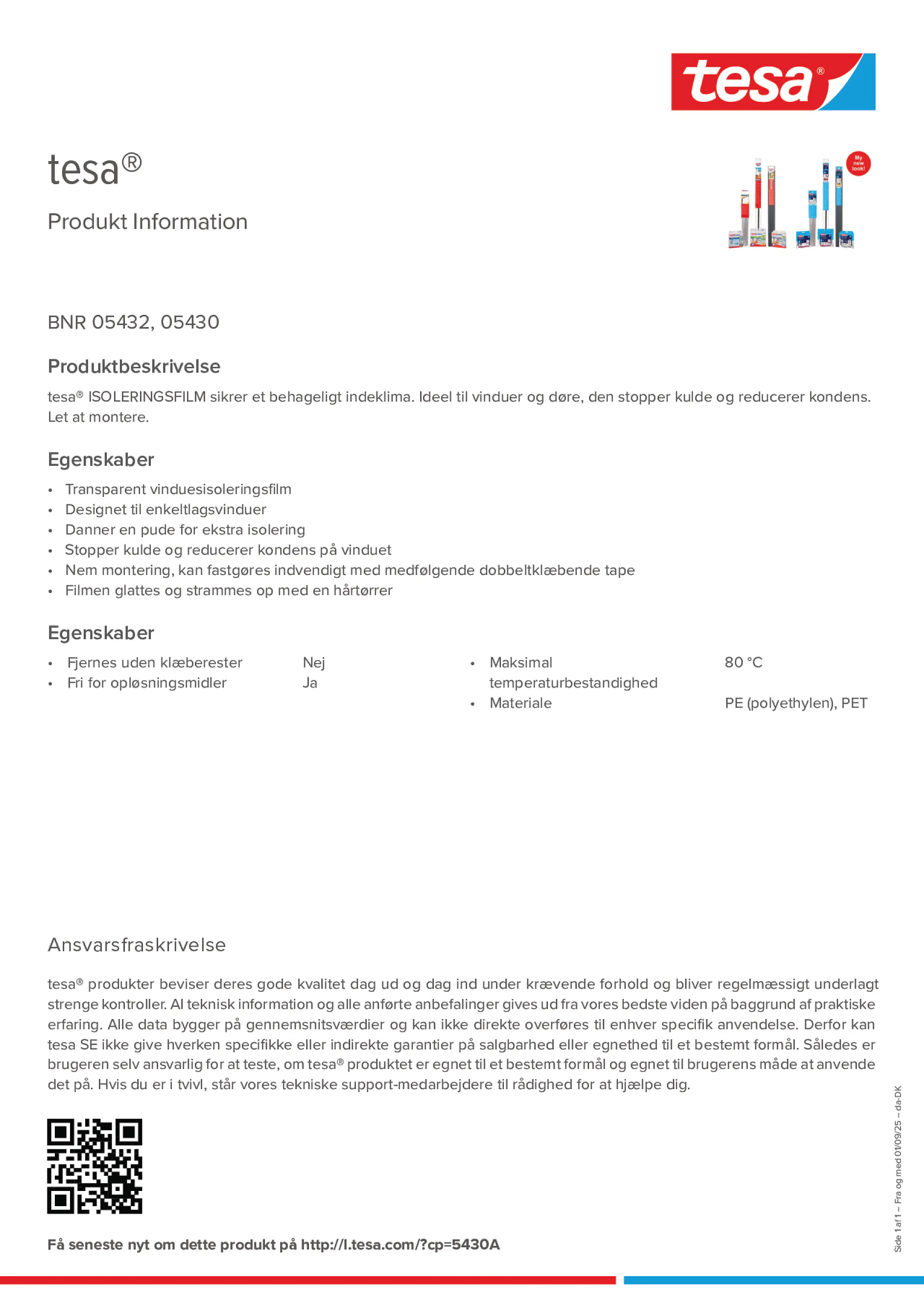 Product information_tesa® 05432_da-DK