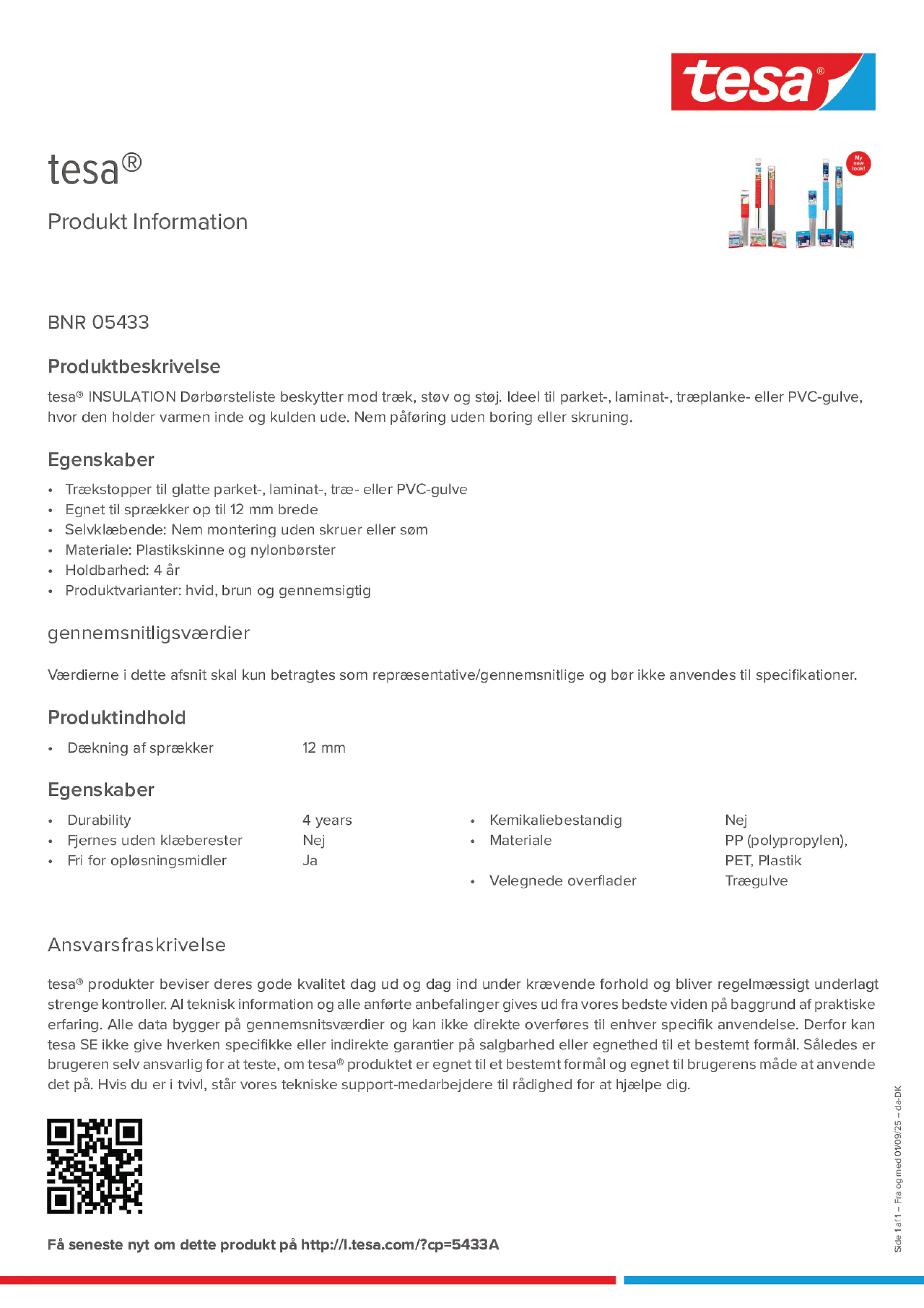 Product information_tesa® 05433_da-DK