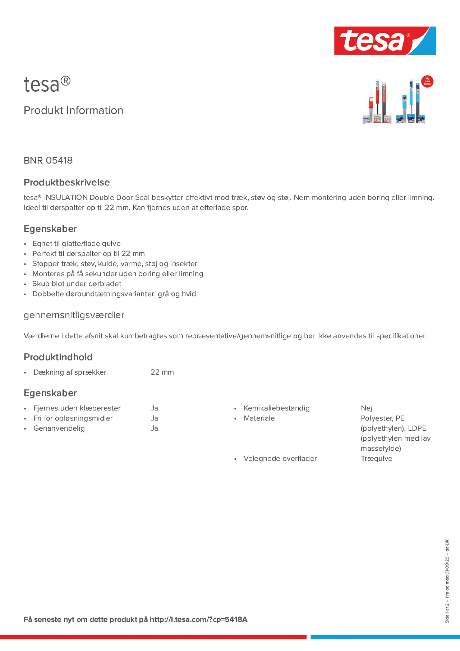Product information_tesa® 05418_da-DK