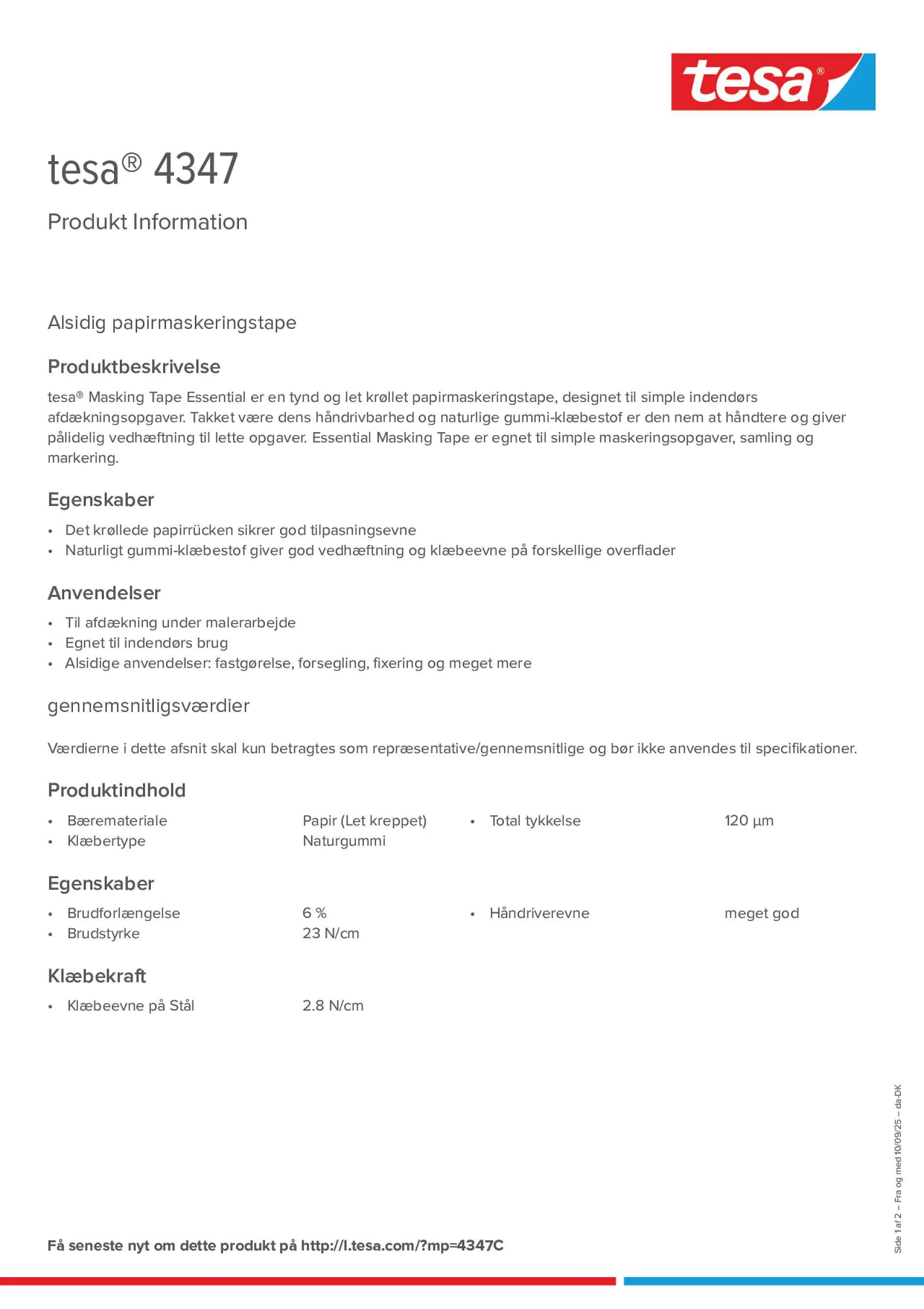 Product information_tesa® 04347_da-DK