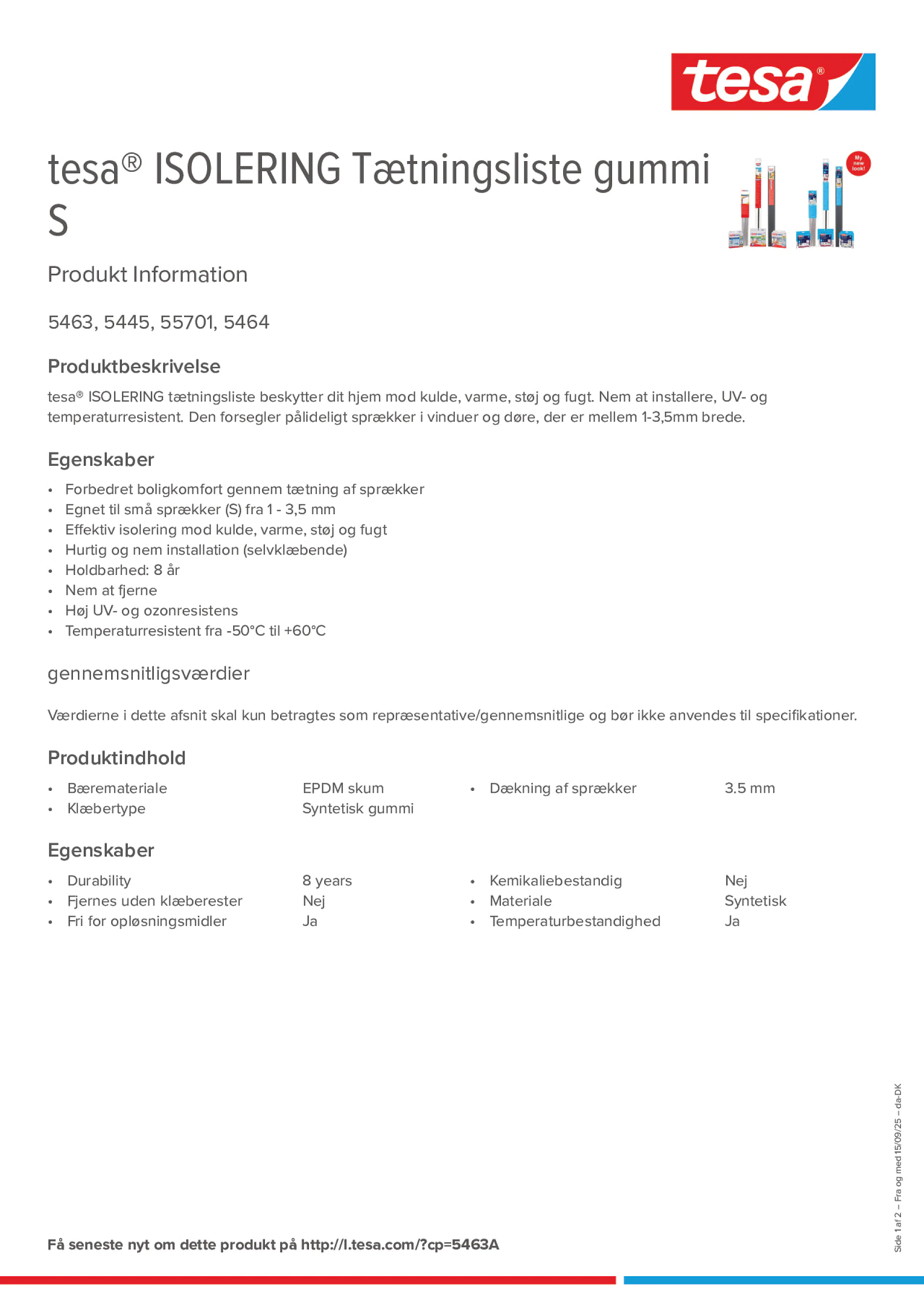 Product information_tesa® 05463_da-DK
