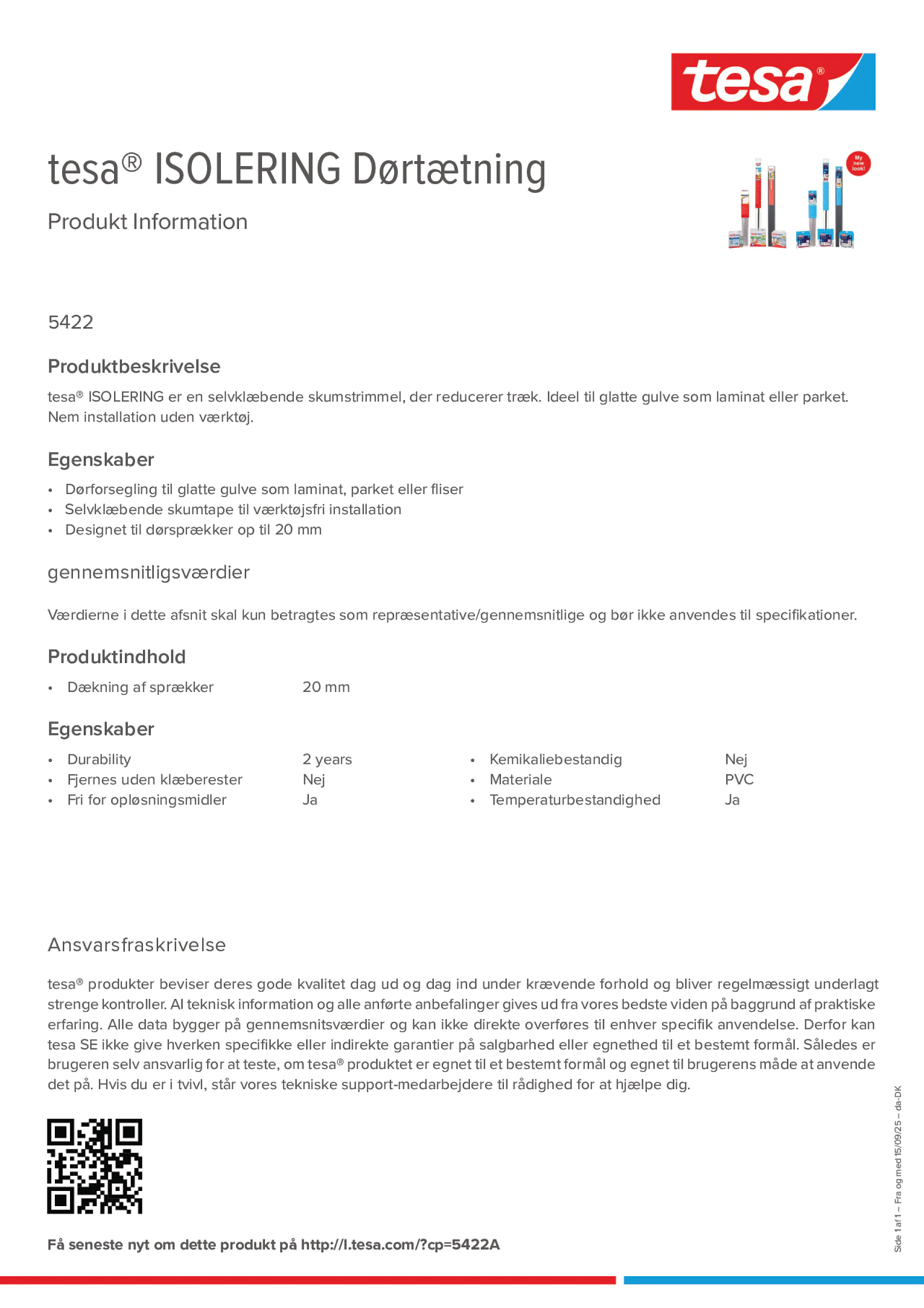 Product information_tesa® 05422_da-DK