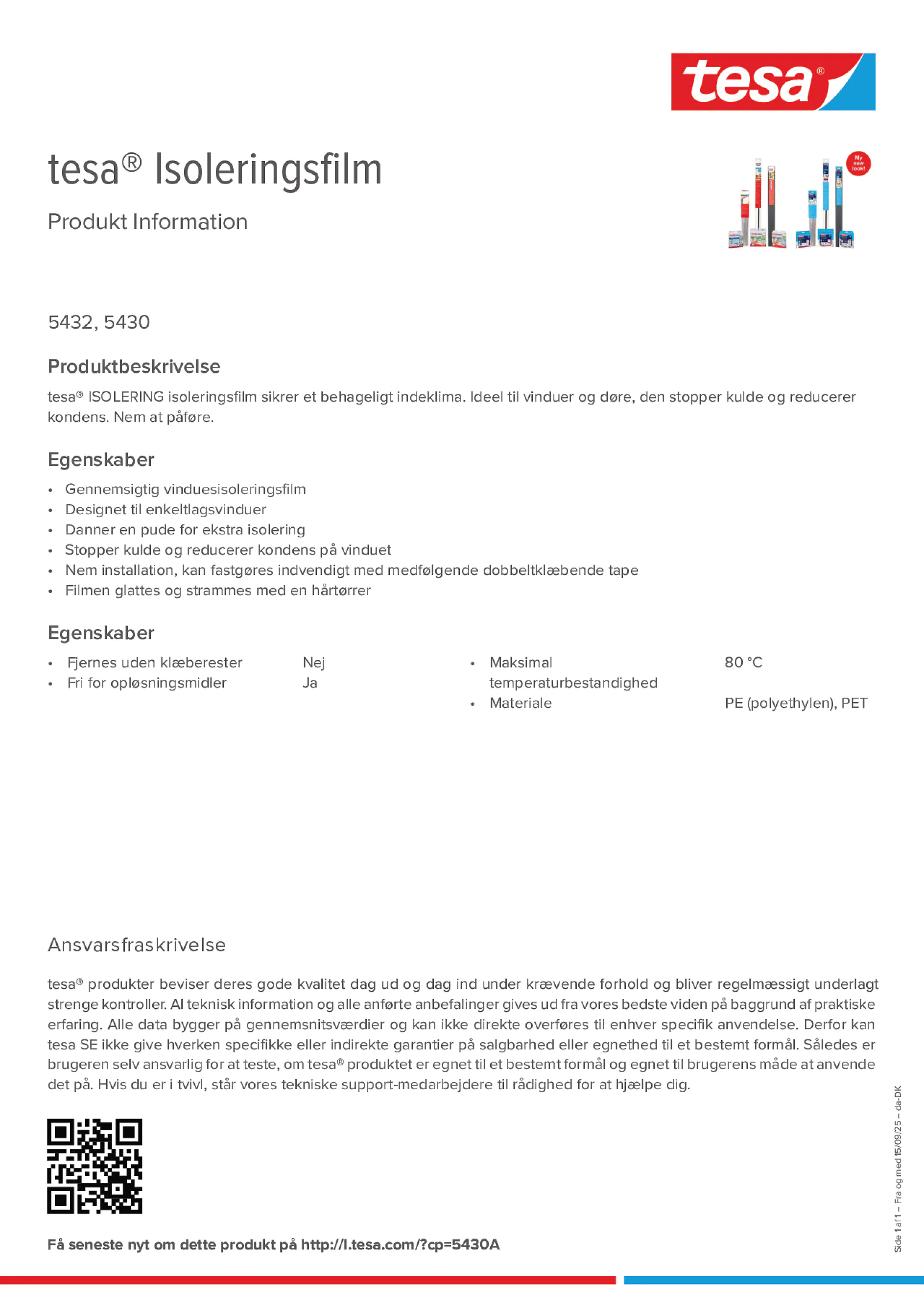 Product information_tesa® 05432_da-DK