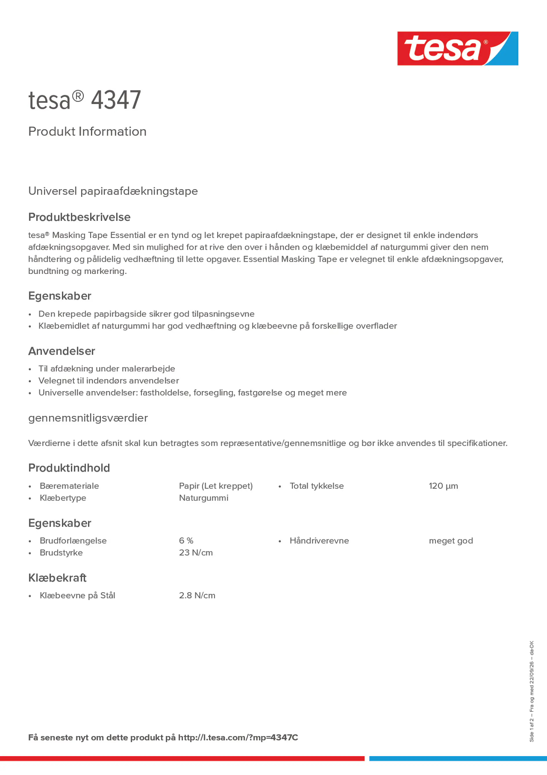 Product information_tesa® 04347_da-DK