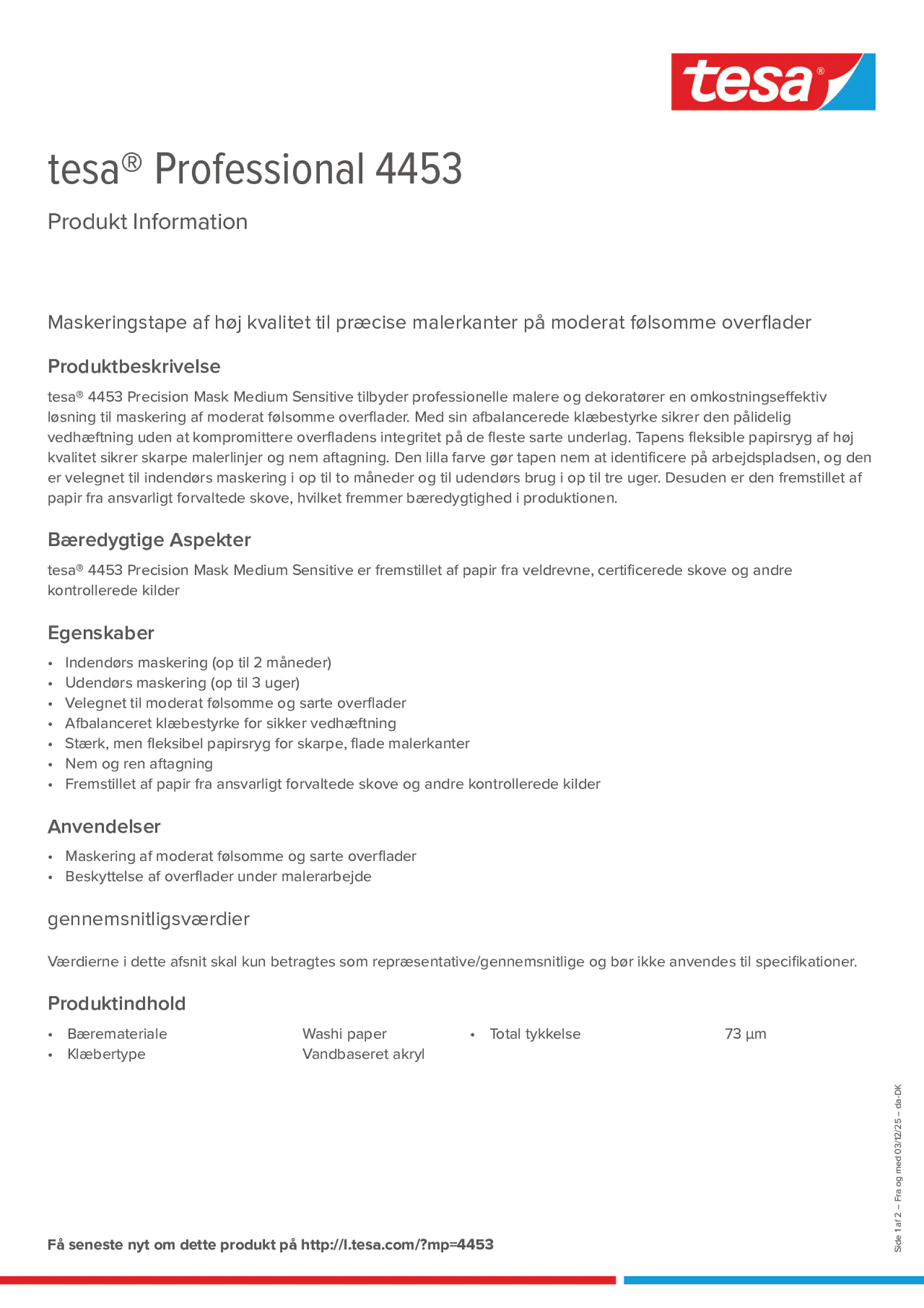 Product information_tesa® Professional 04453_da-DK