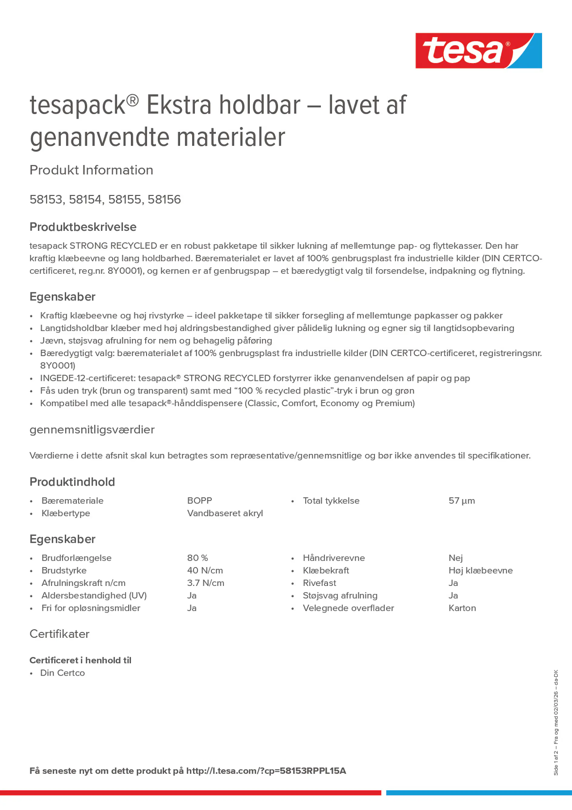 Product information_tesapack® 58153RPPL15A_da-DK