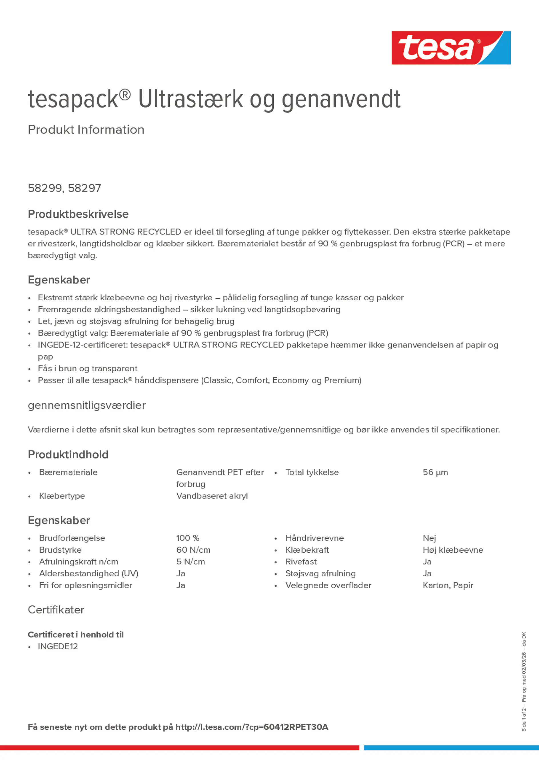 Product information_tesapack® 60412RPET30A_da-DK