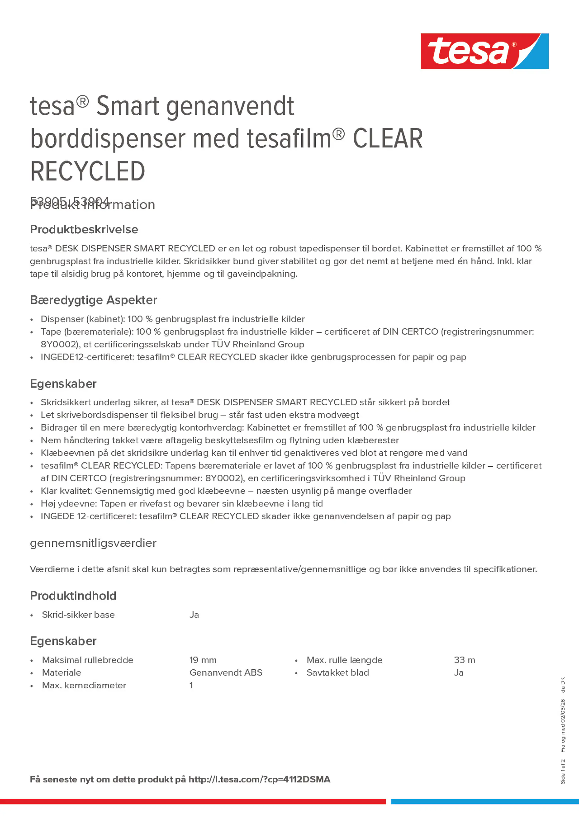 Product information_tesa® 4112DSMA_da-DK