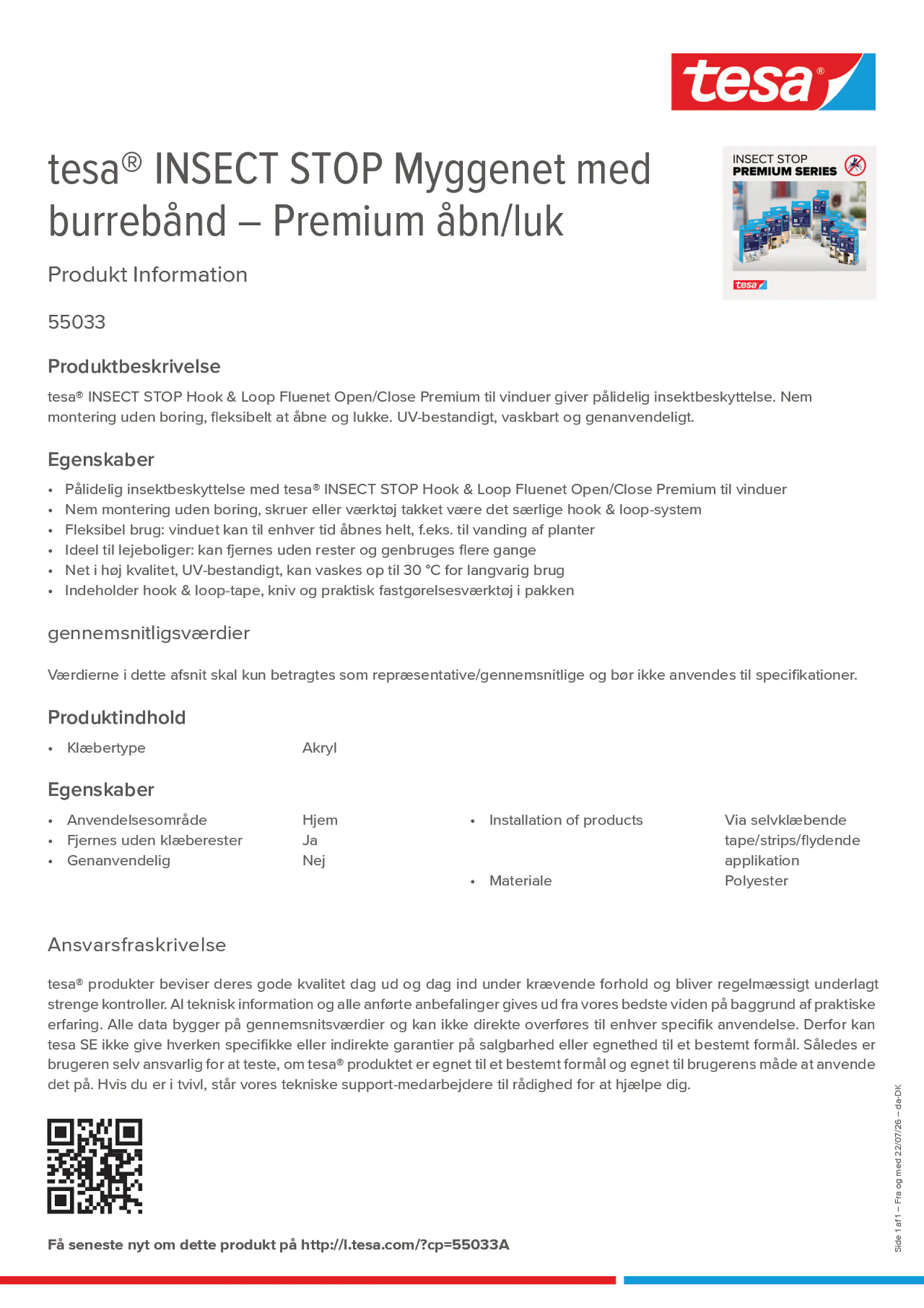 Product information_tesa® 55033A_da-DK