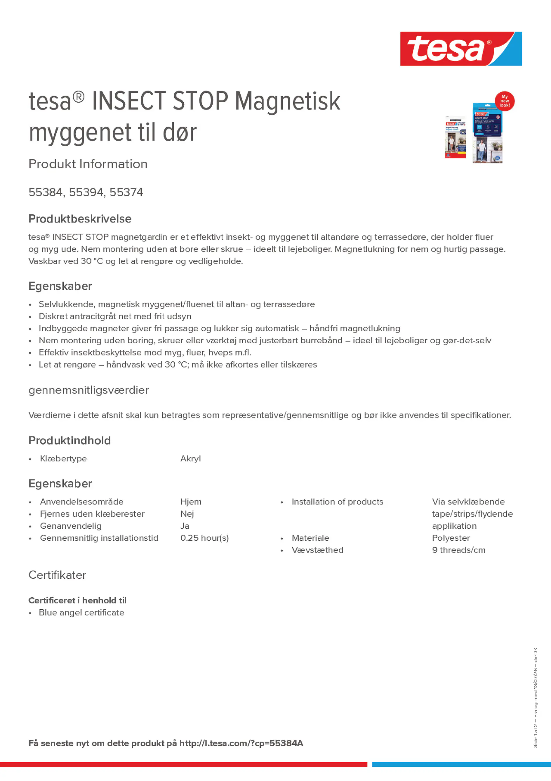 Product information_tesa® 55384A_da-DK
