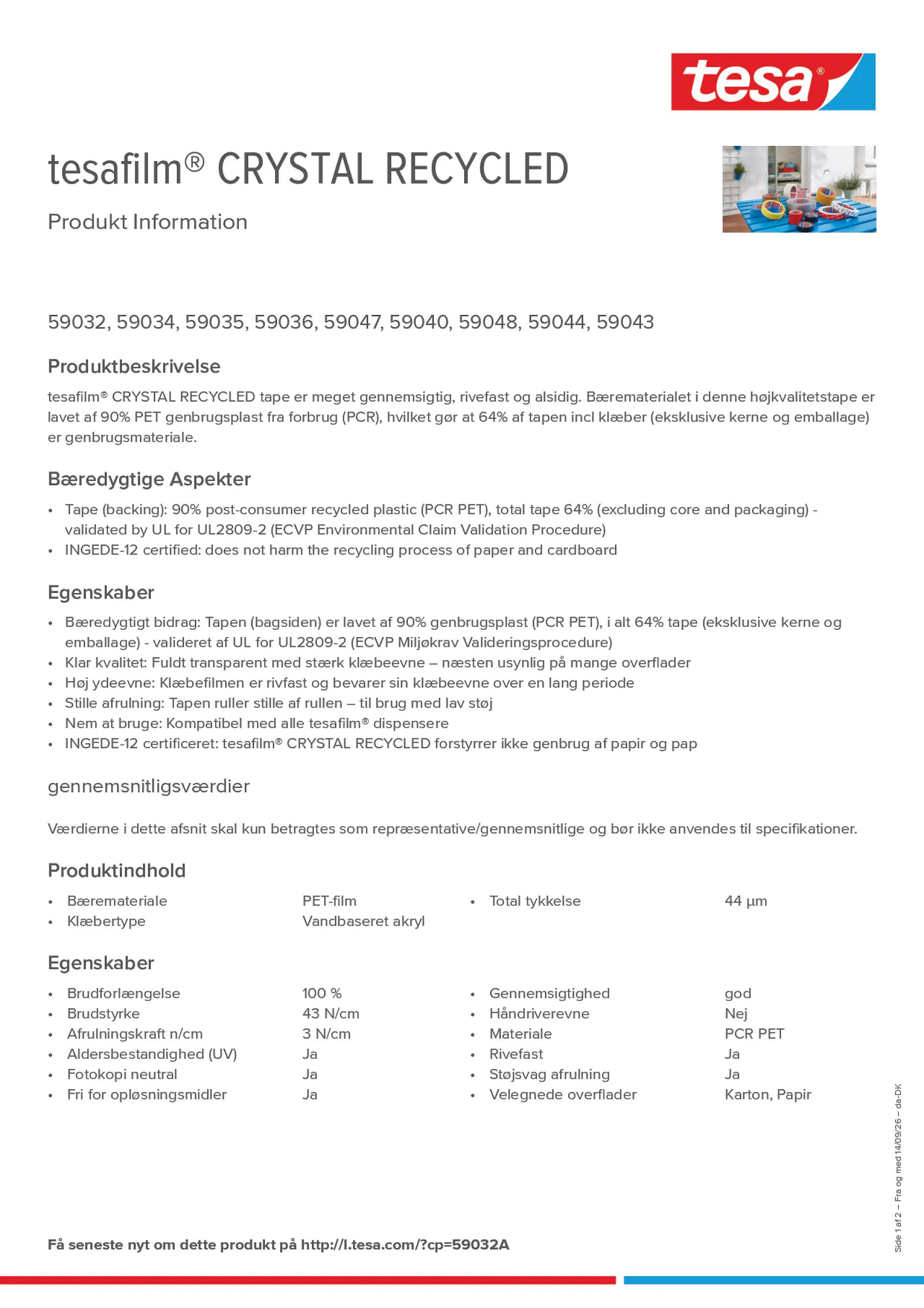 Product information_tesafilm® 59032A_da-DK