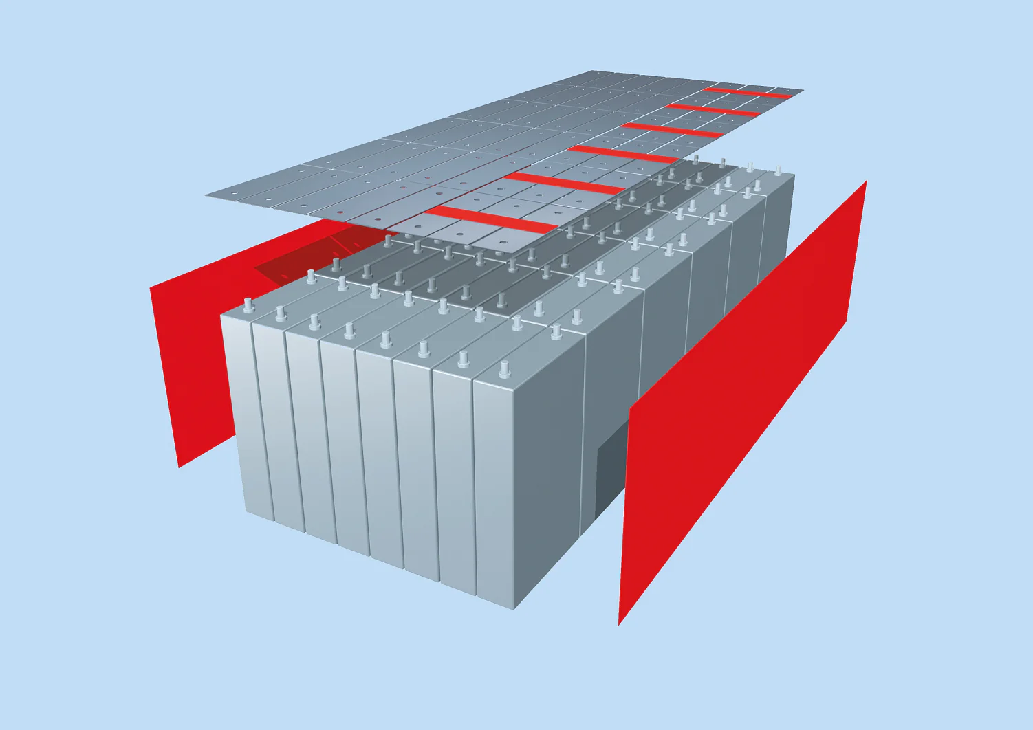 Umhüllung von Batterieblöcken