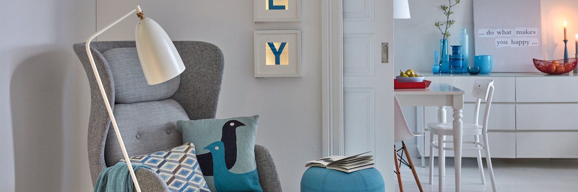These picture lights make a fabulous focal point for your living room. Create something truly one of a kind without even having to get the tool-box out! The only problem? Your friends will soon start asking for you to make them one too.