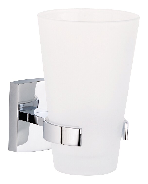 tesa® Klaam Zahnbürstenhalter, verchromt, inkl. Klebelösung - tesa