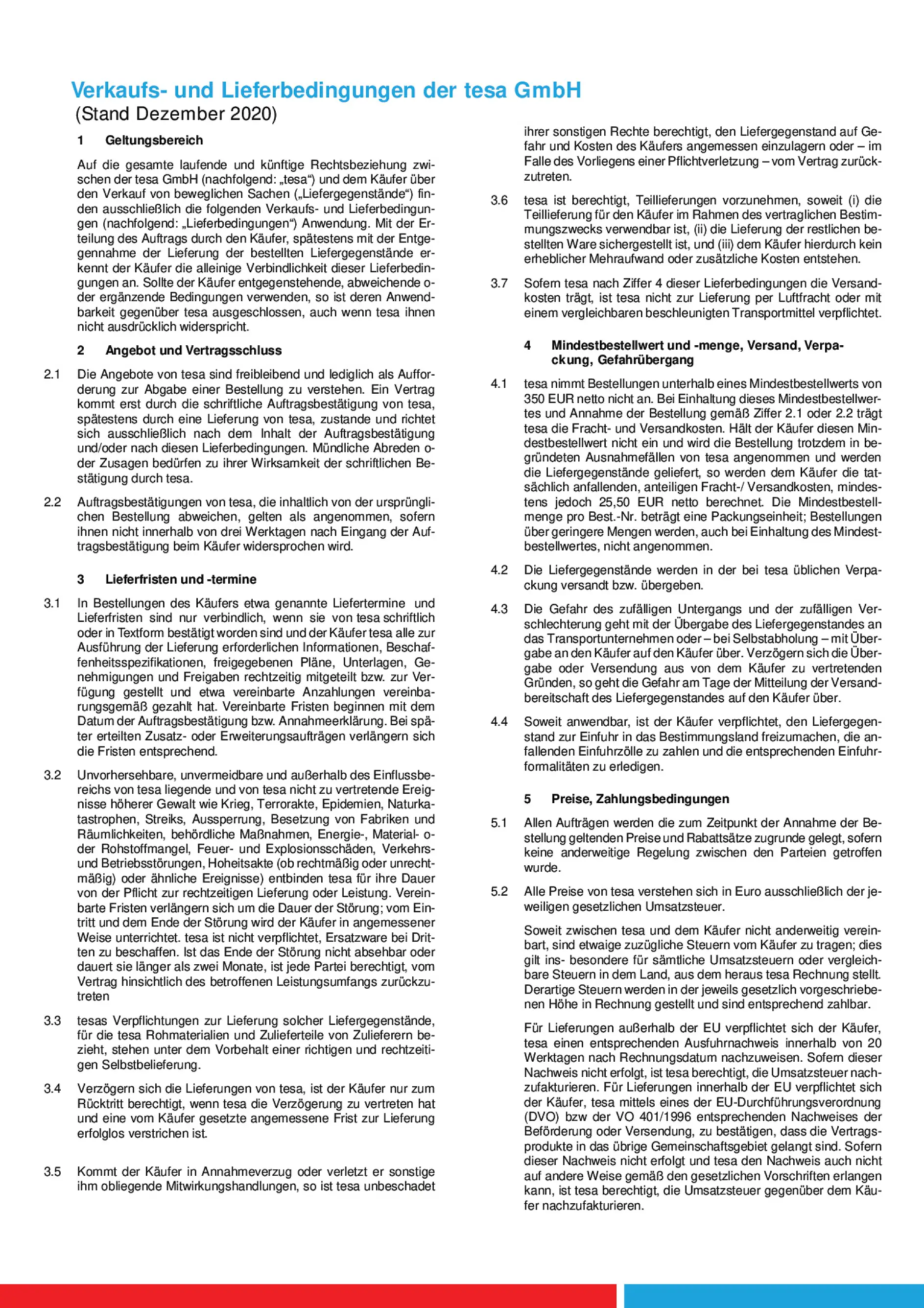 Verkaufs-und Lieferbedingungen der tesa GmbH_Dezember2020