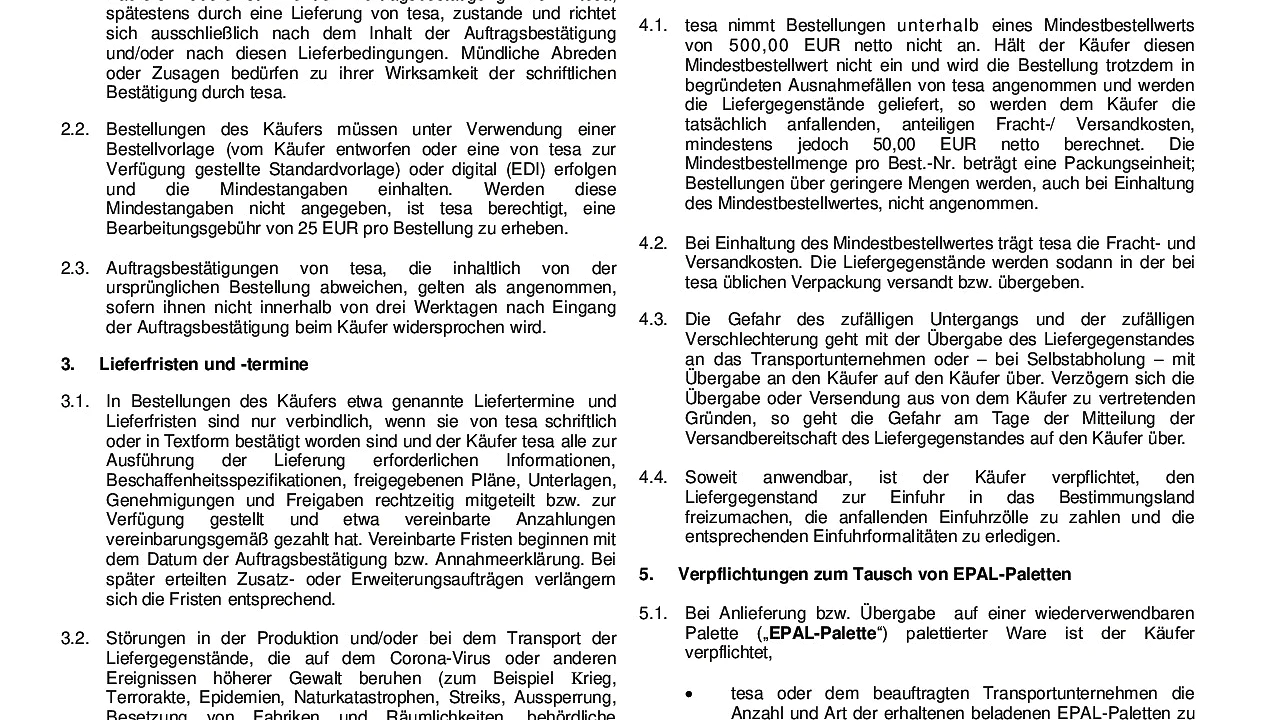 Verkaufs-und Lieferbedingungen der tesa GmbH_2025