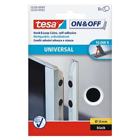 Tesa On & Off Klettband – Selbstklebend & Aufnähbar, 20 Mm X 100 Cm, Weiß (2 Stück)