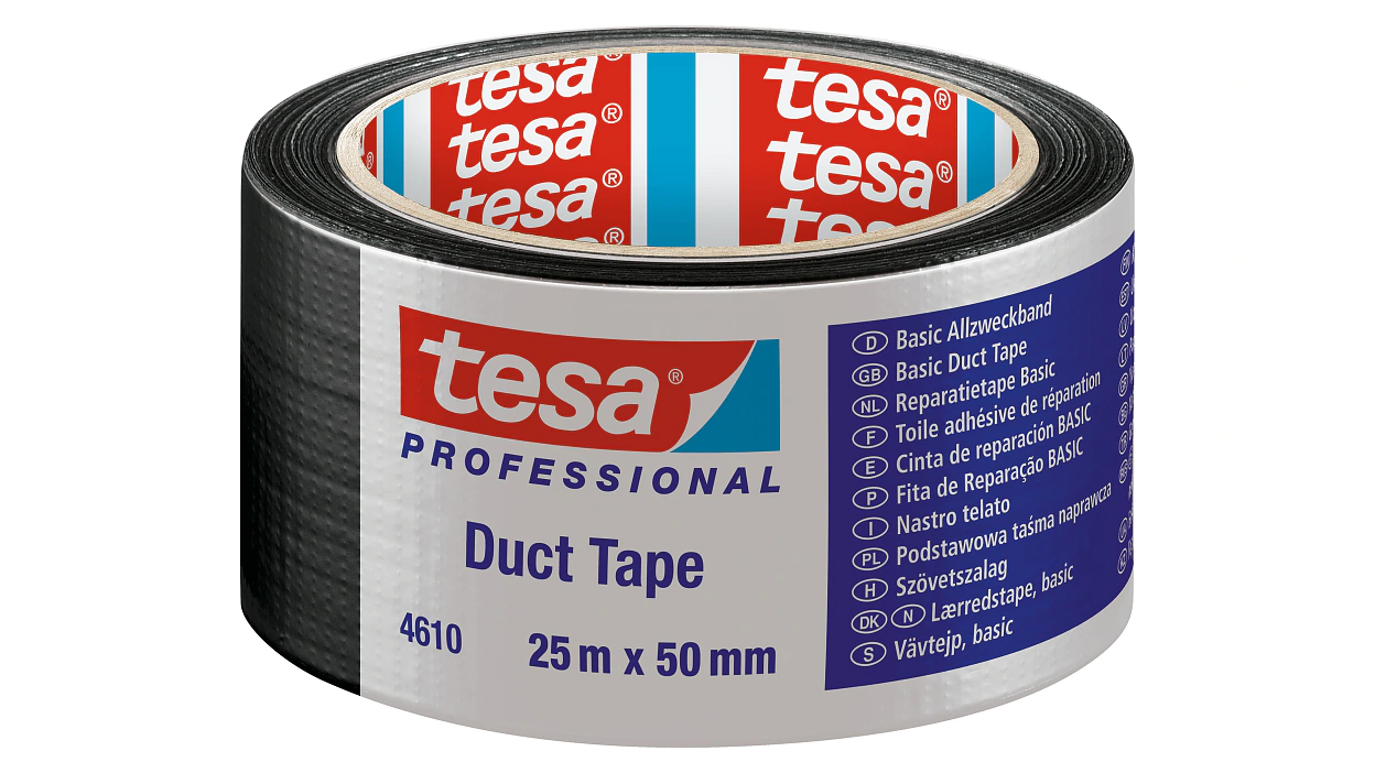 [en-en] tesa professional duct tape 25m x 50mm, black, LI423