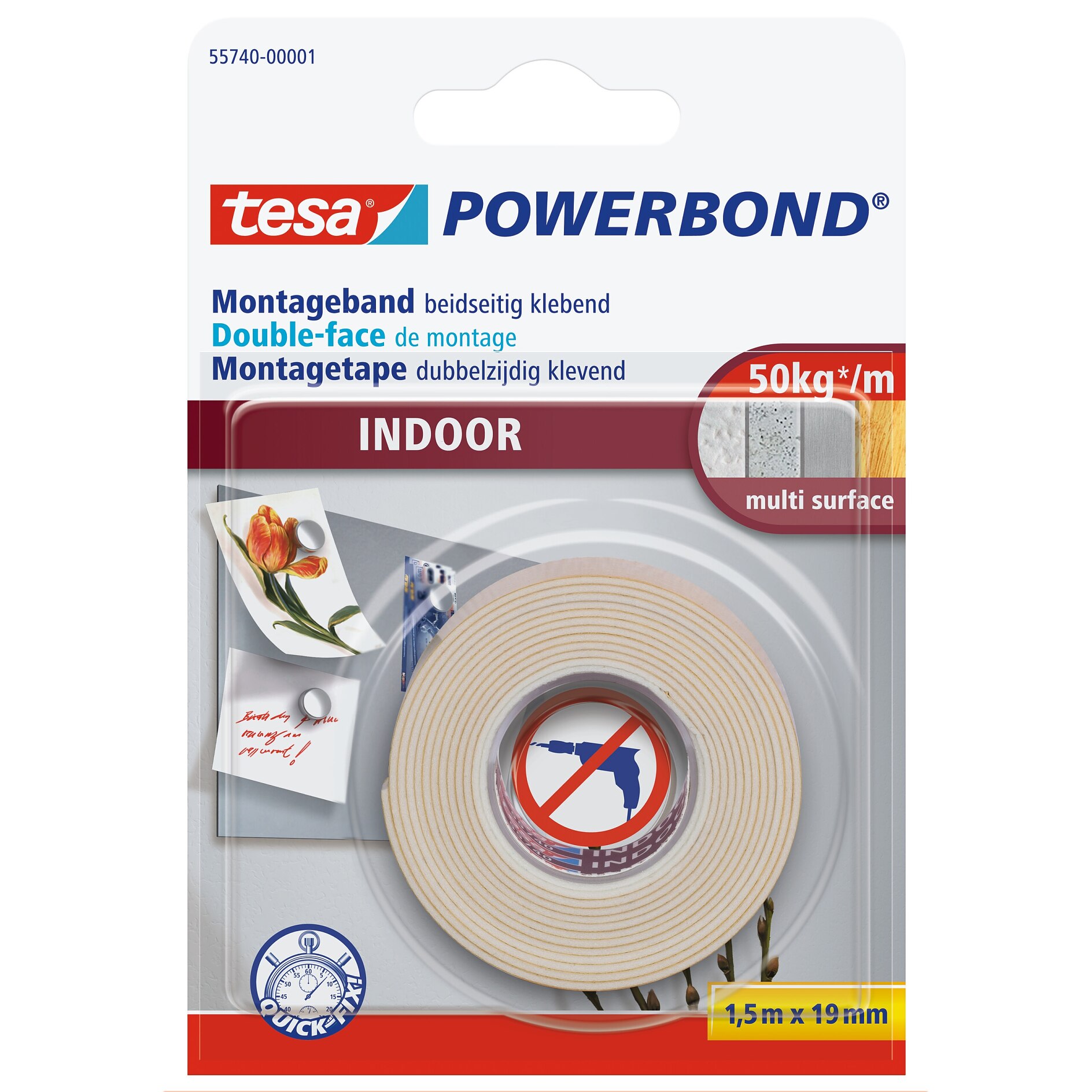 Tesa Powerbond Ultra Strong Pads - Heavy Duty Mounting Tape 20mm X 9m