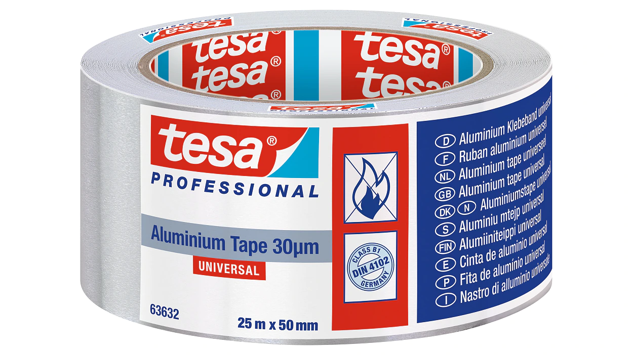 [en-en] tesa Professional Aluminium tape with liner, 25m x 50mm
