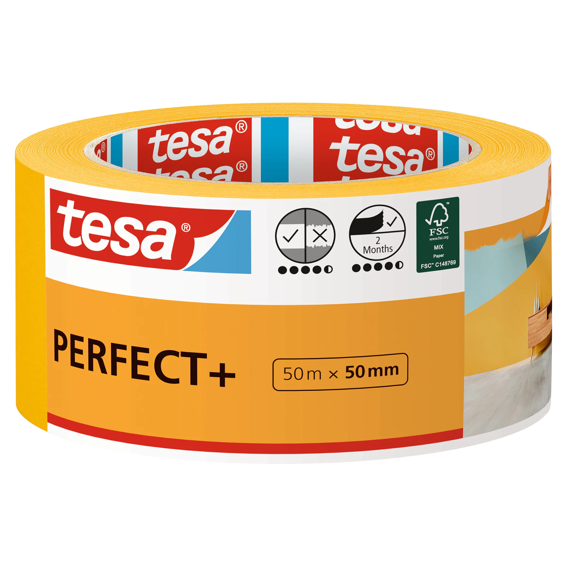 [en-en] tesa Masking&nbsp;Perfect+, 50m x 50mm