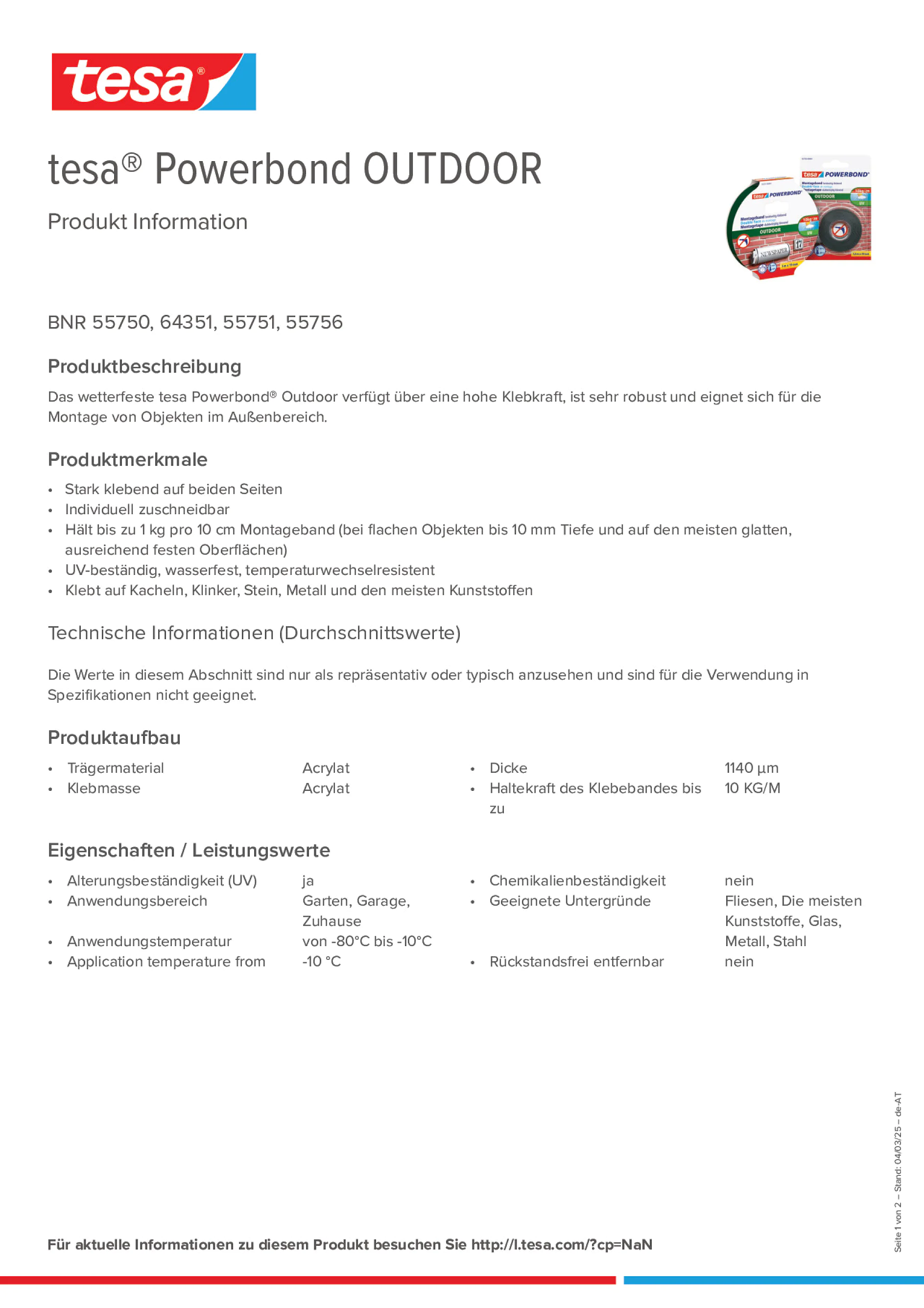 Product information_tesa® Powerbond 55751_de-AT
