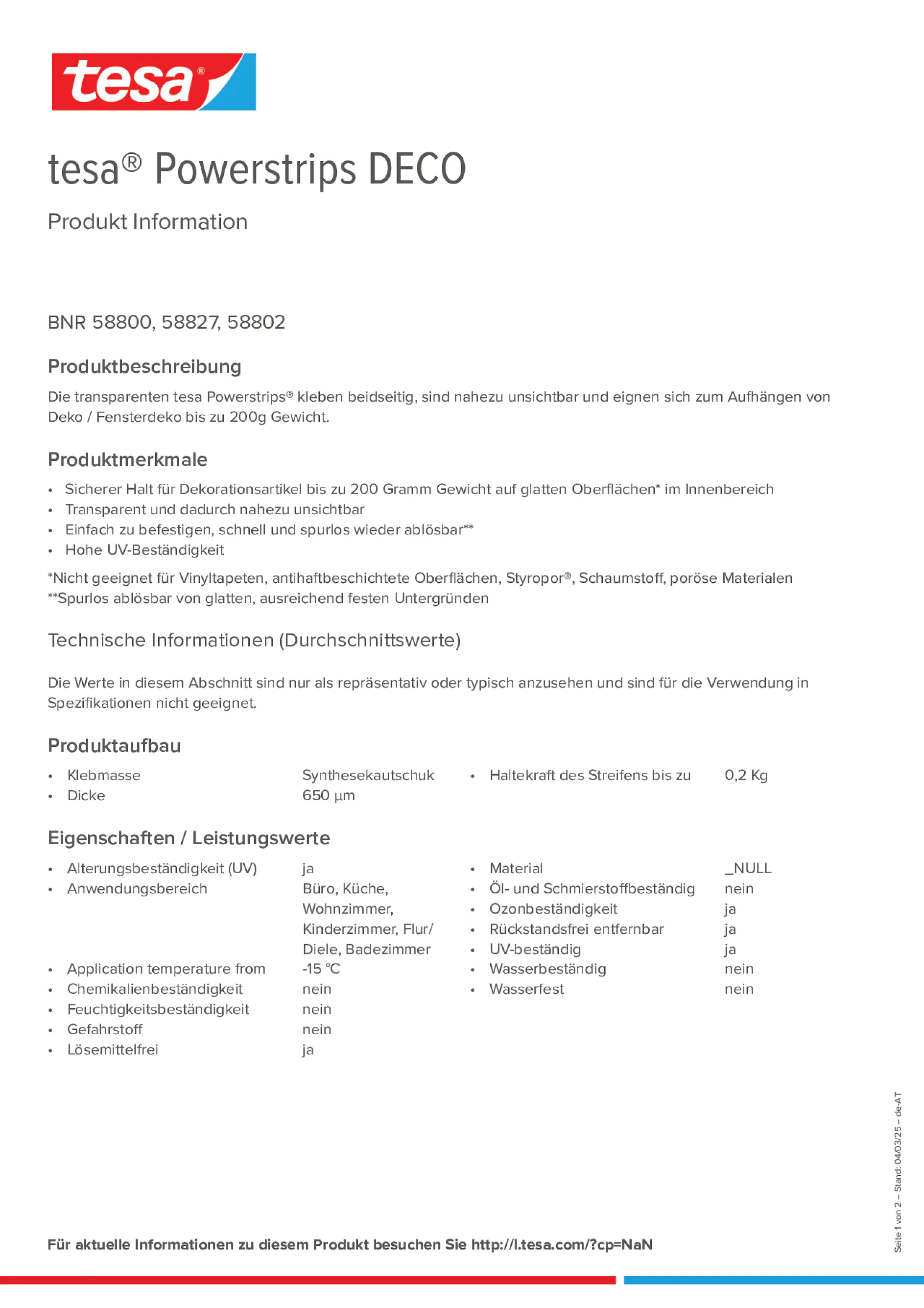 Product information_tesa® Powerstrips 58800_de-AT