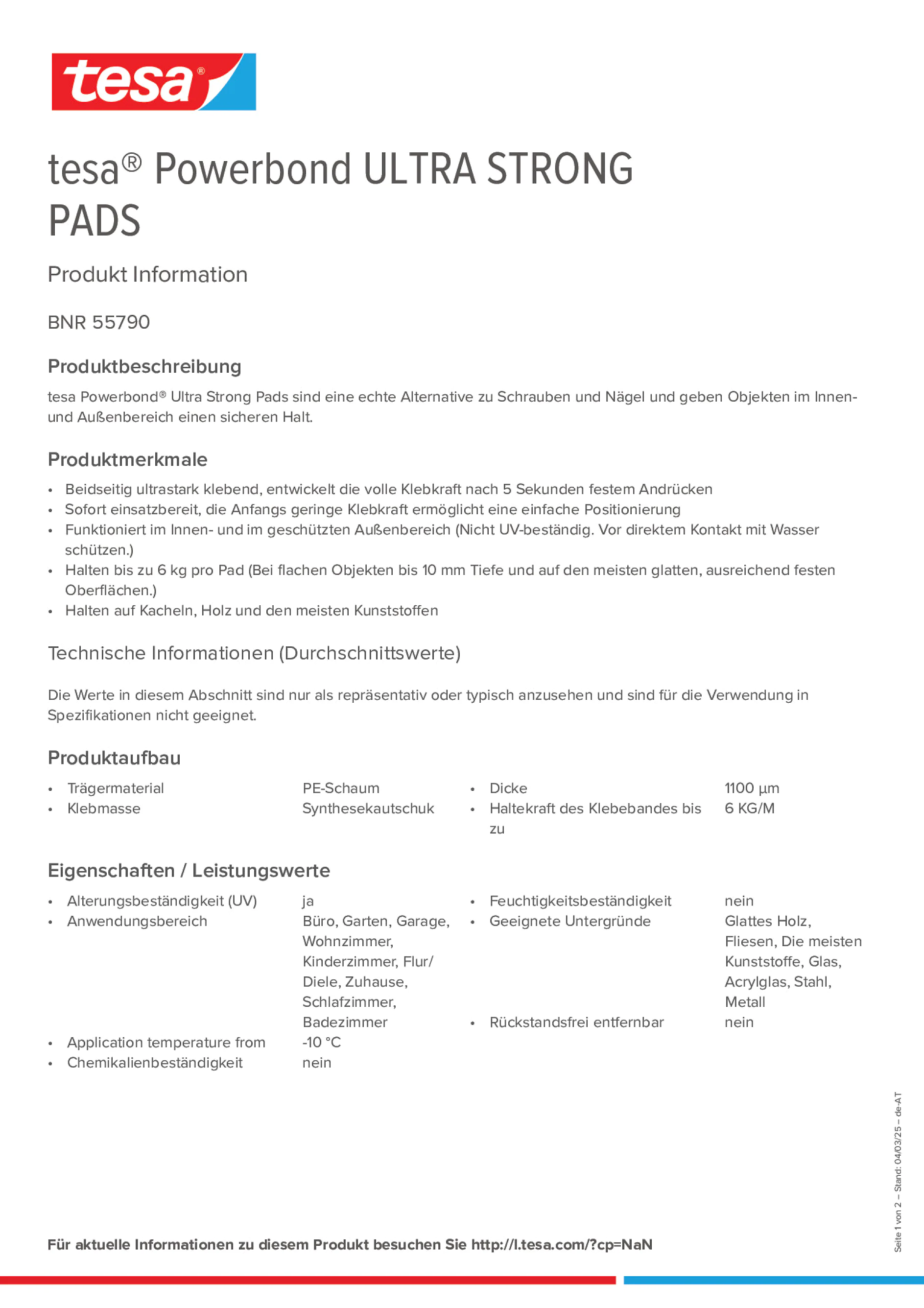 Product information_tesa® Powerbond 55790_de-AT