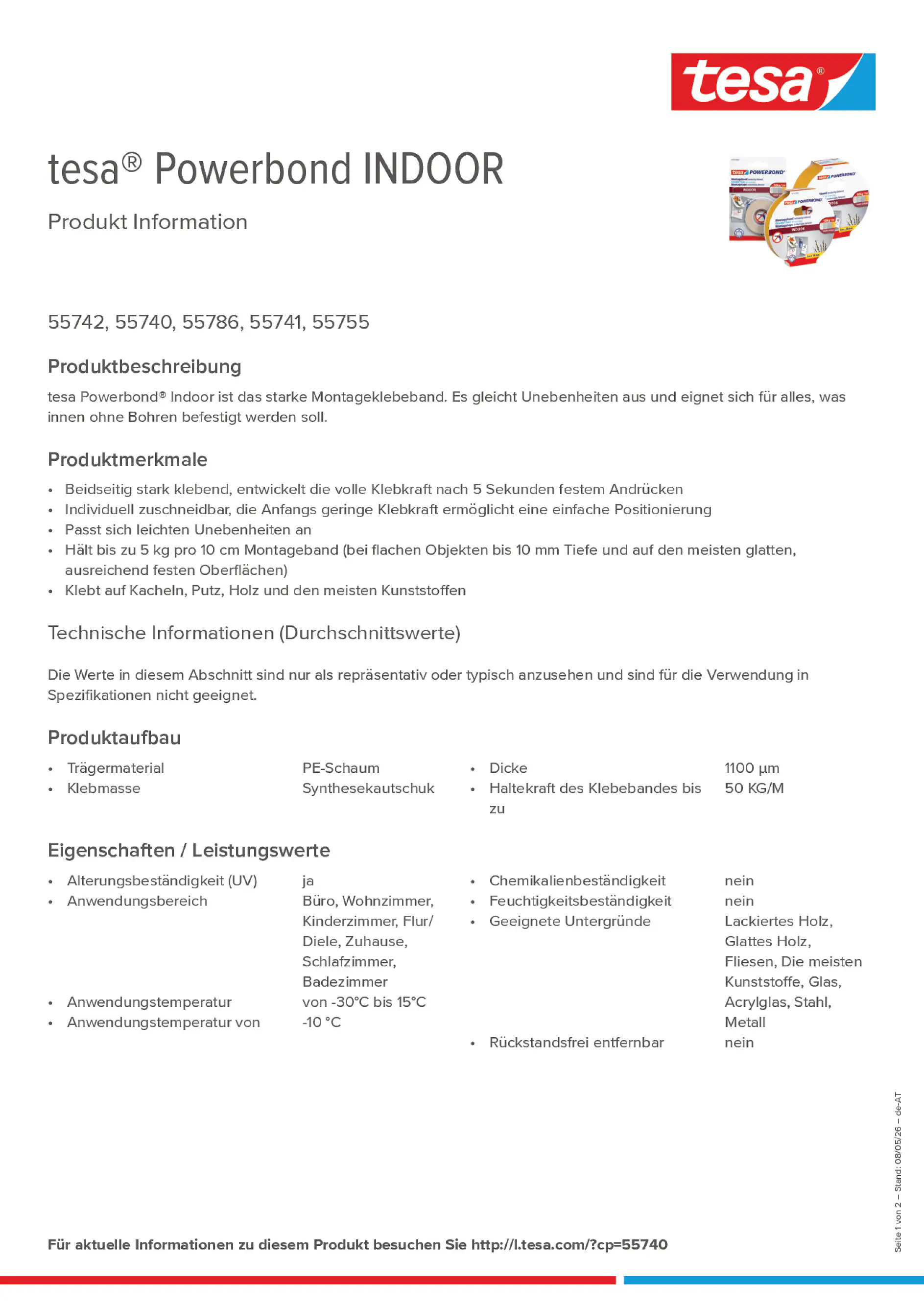 Product information_tesa® Powerbond 55740_de-AT