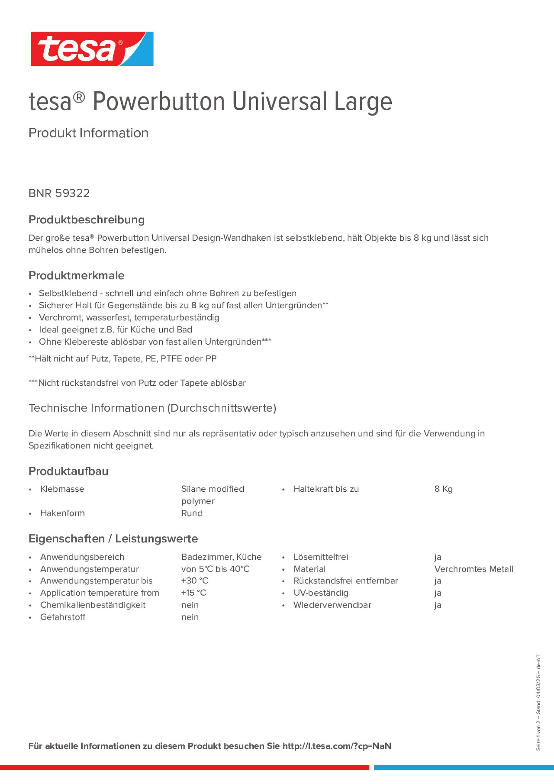 Product information_tesa® Powerbutton 59322_de-AT