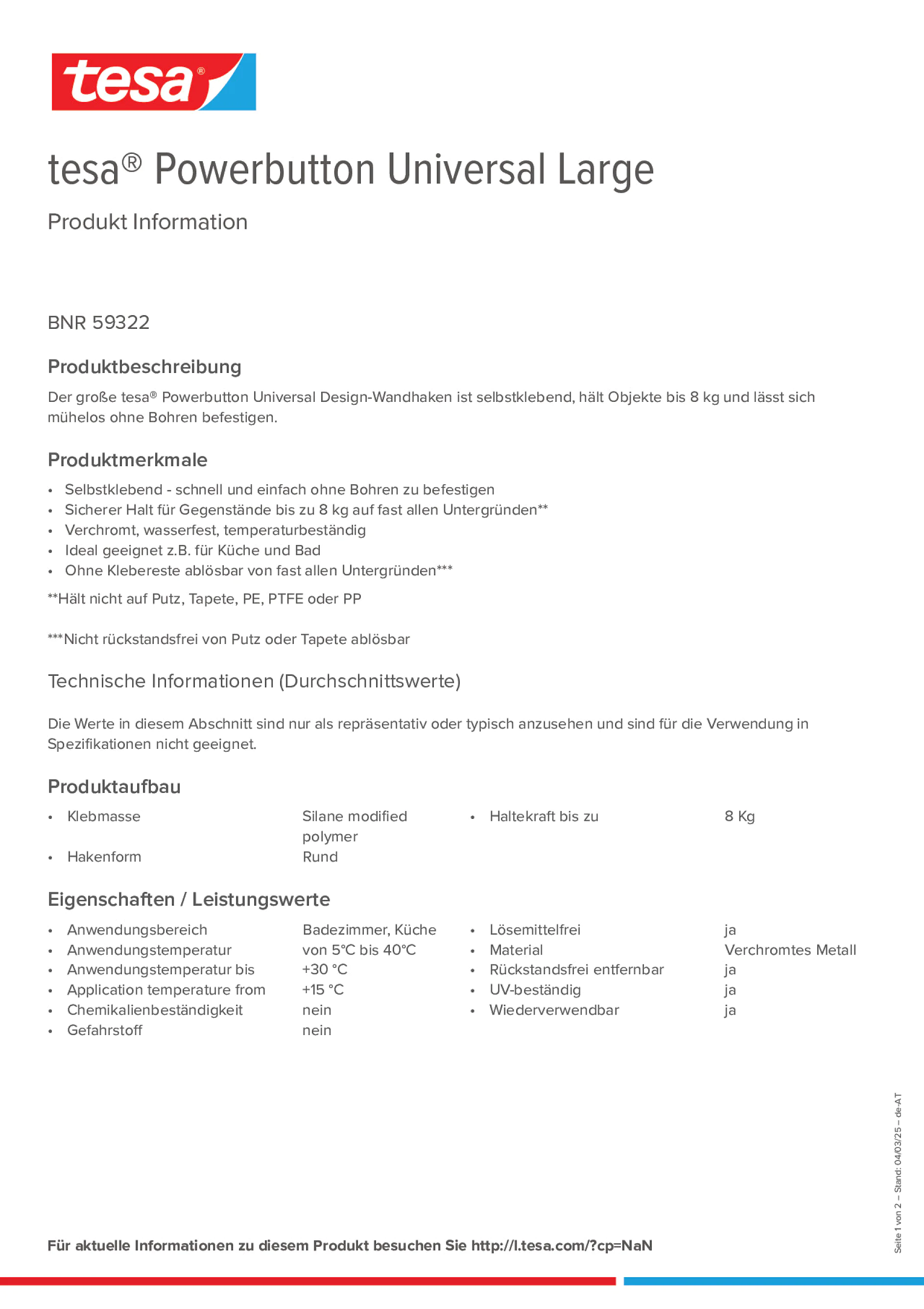 Product information_tesa® Powerbutton 59322_de-AT