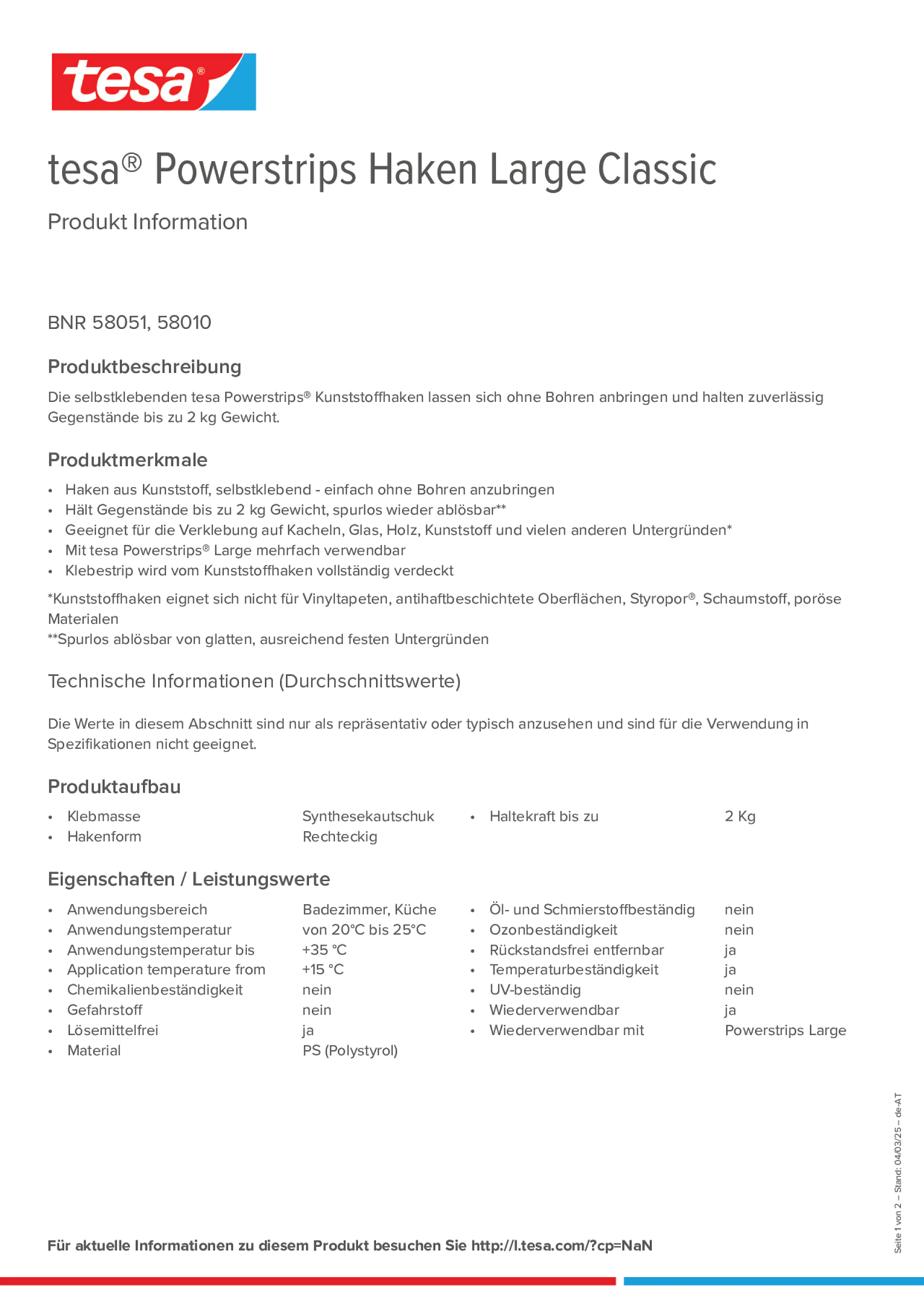 Product information_tesa® Powerstrips 58051_de-AT