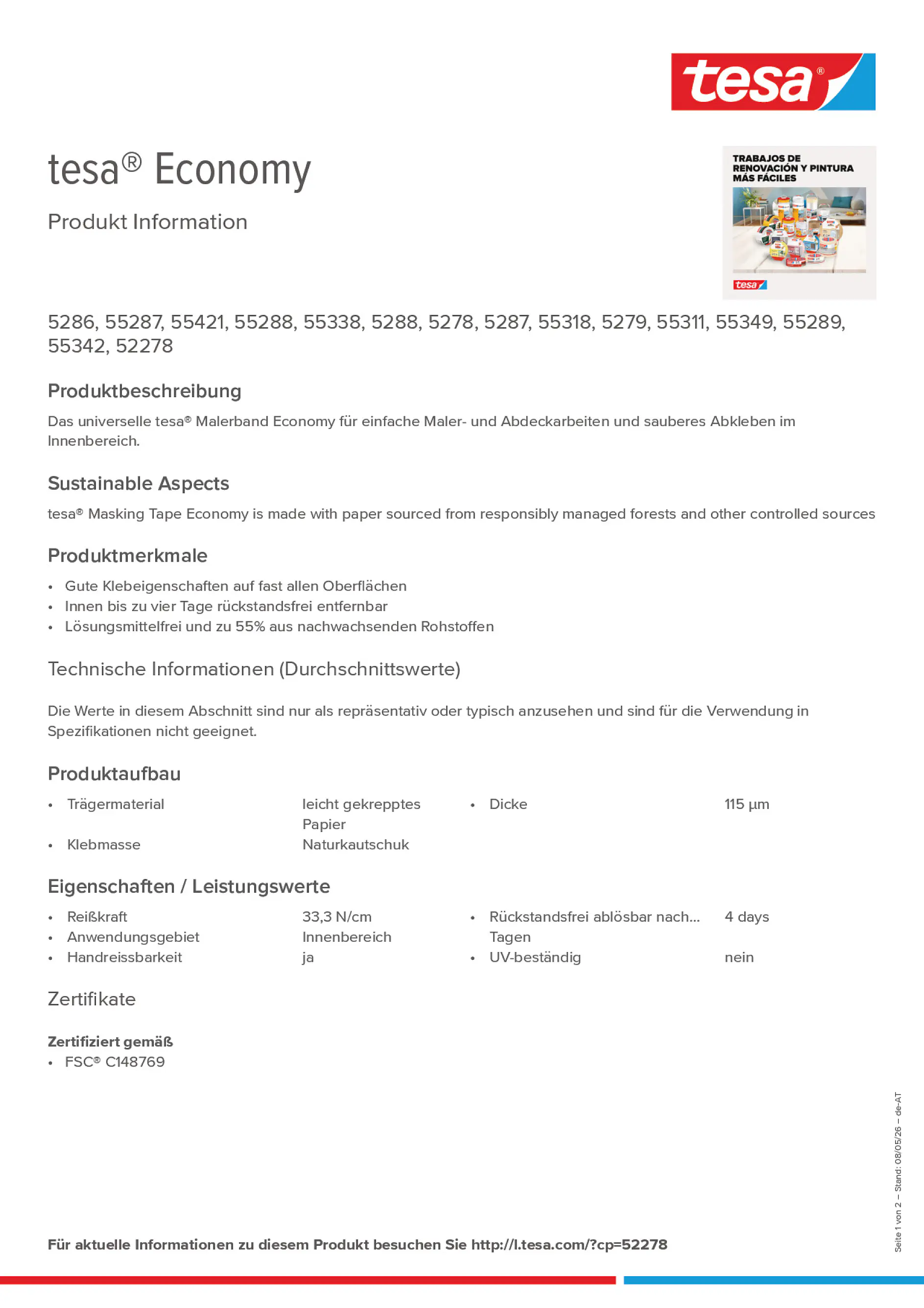 Product information_tesa® 52278_de-AT