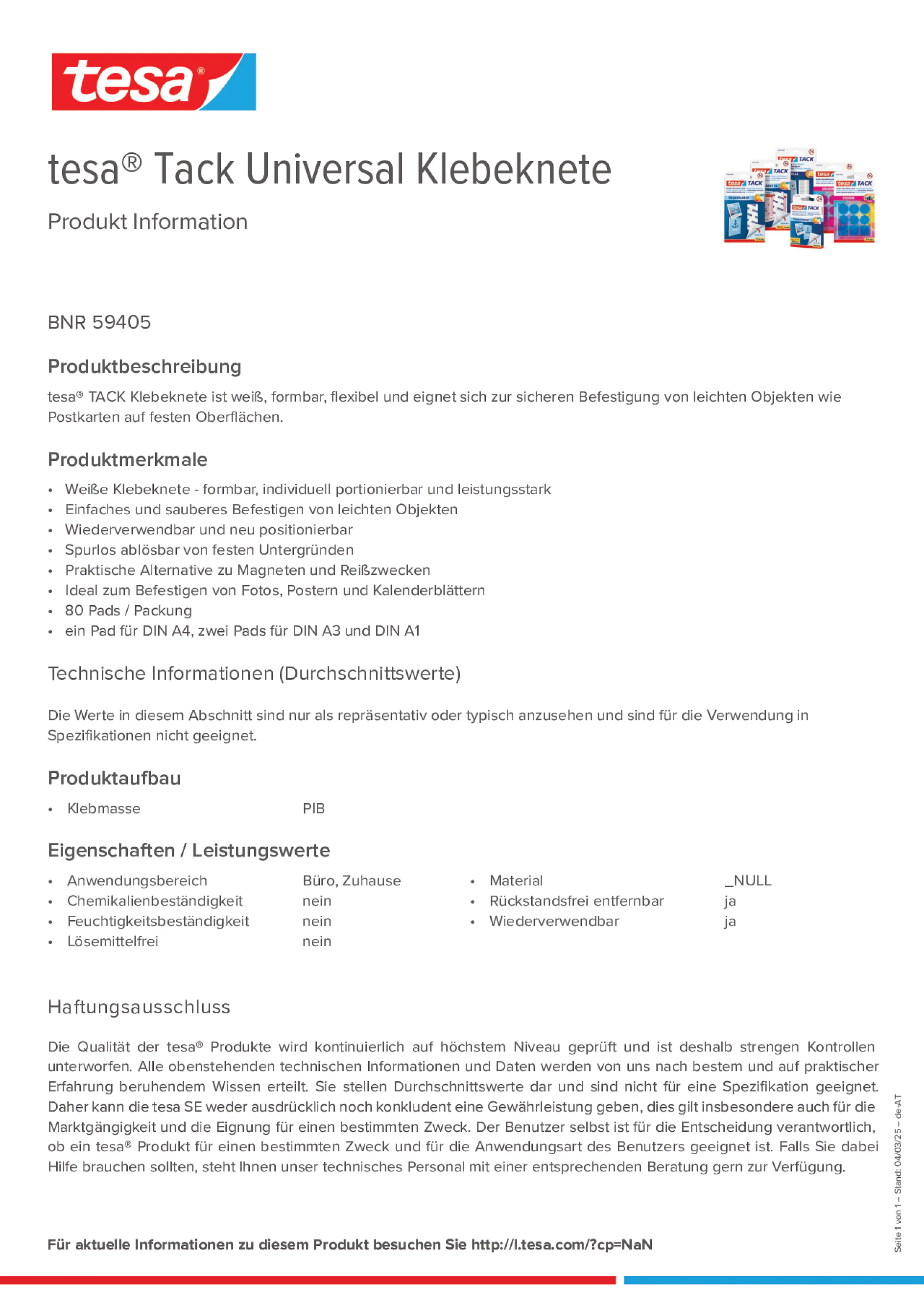 Product information_tesa® Tack 59405_de-AT