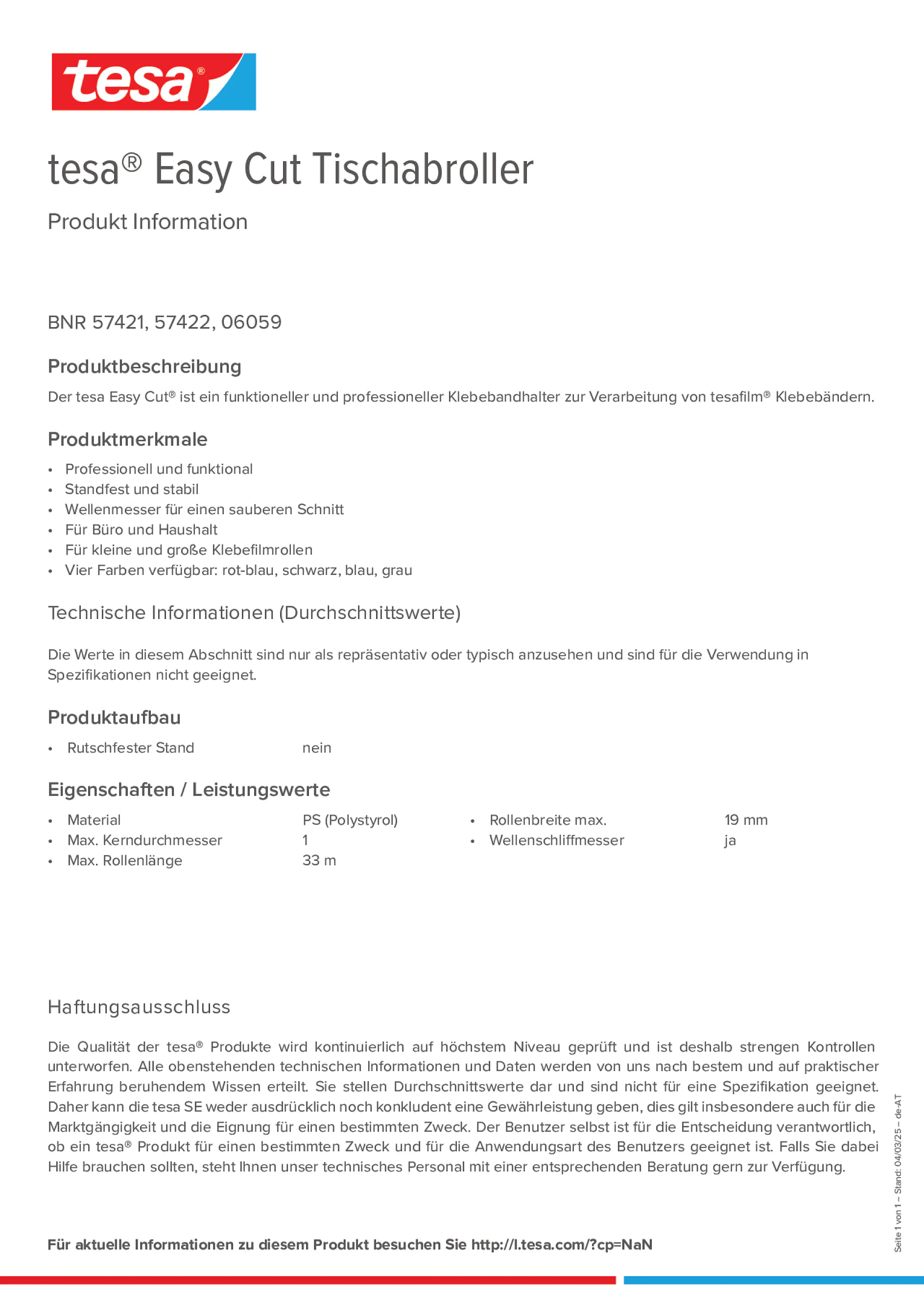 Product information_tesa® Easy Cut 57421_de-AT