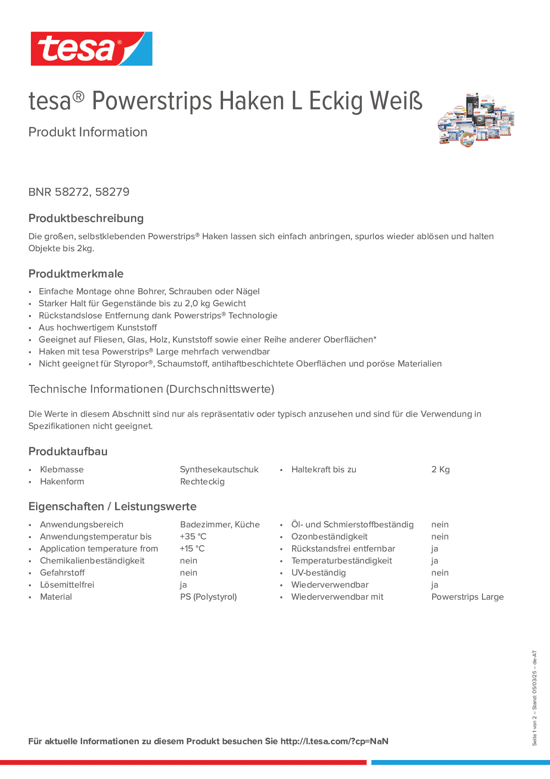 Product information_tesa® Powerstrips 58272_de-AT