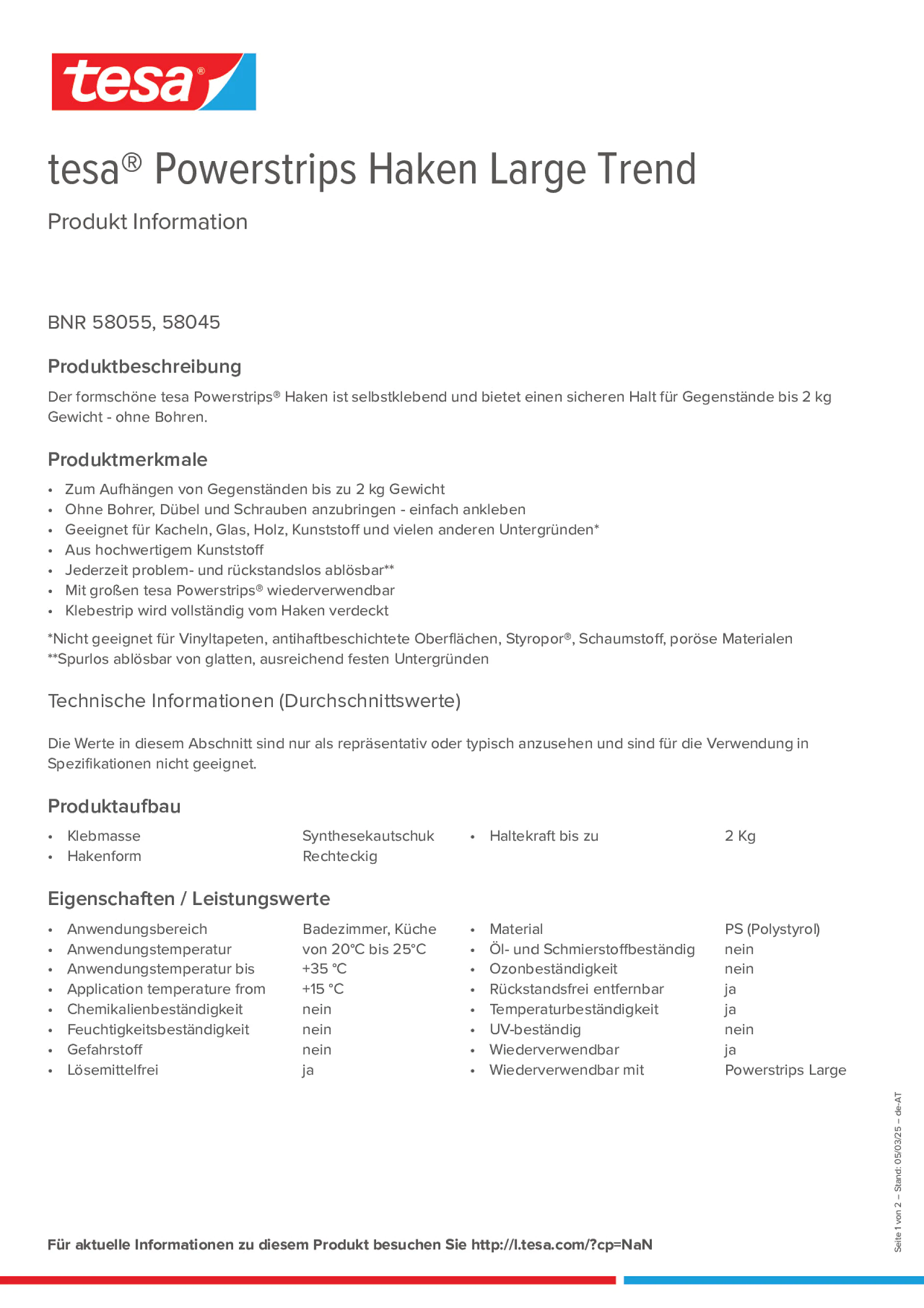 Product information_tesa® Powerstrips 58045_de-AT