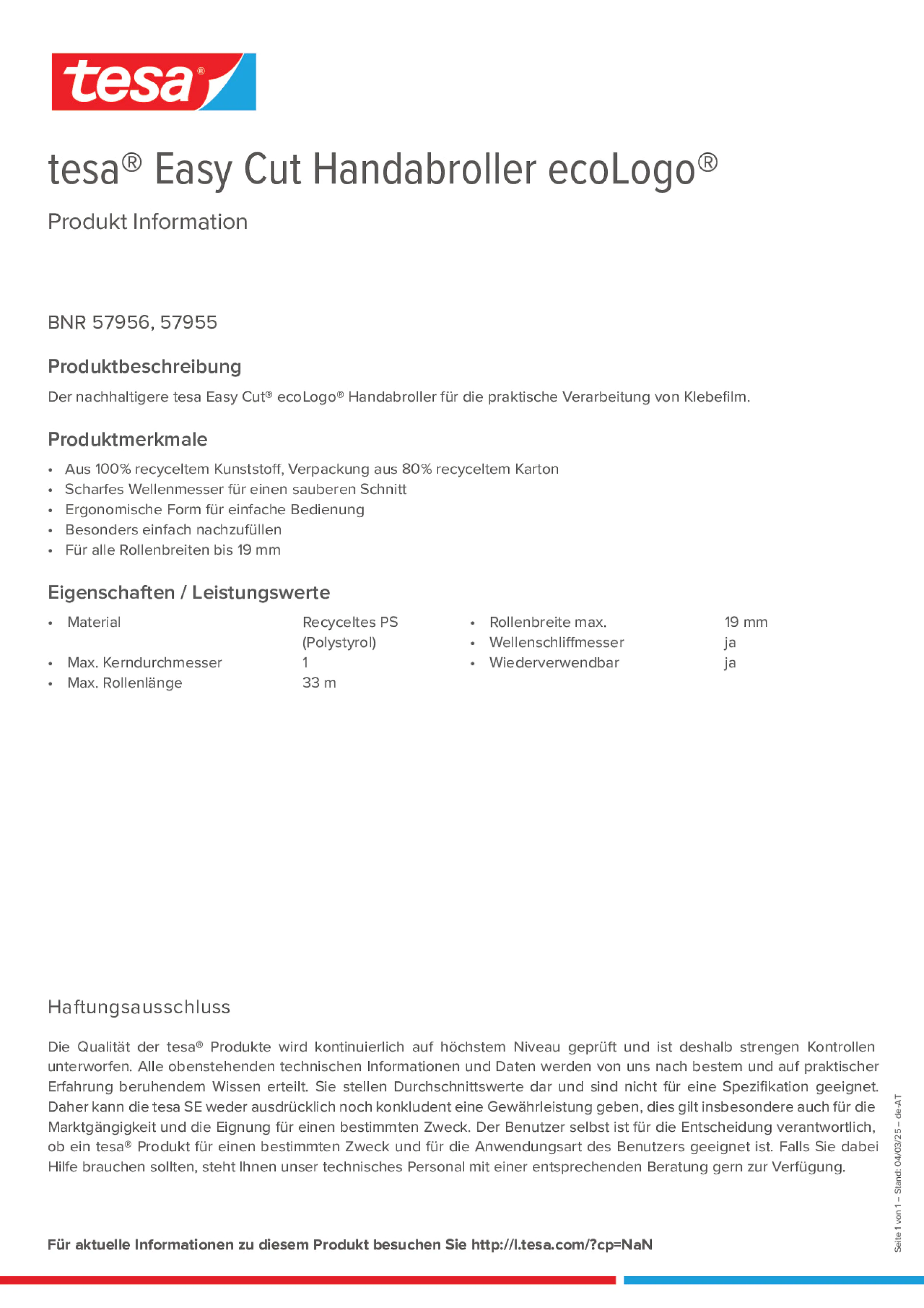Product information_tesa® Easy Cut 57955_de-AT