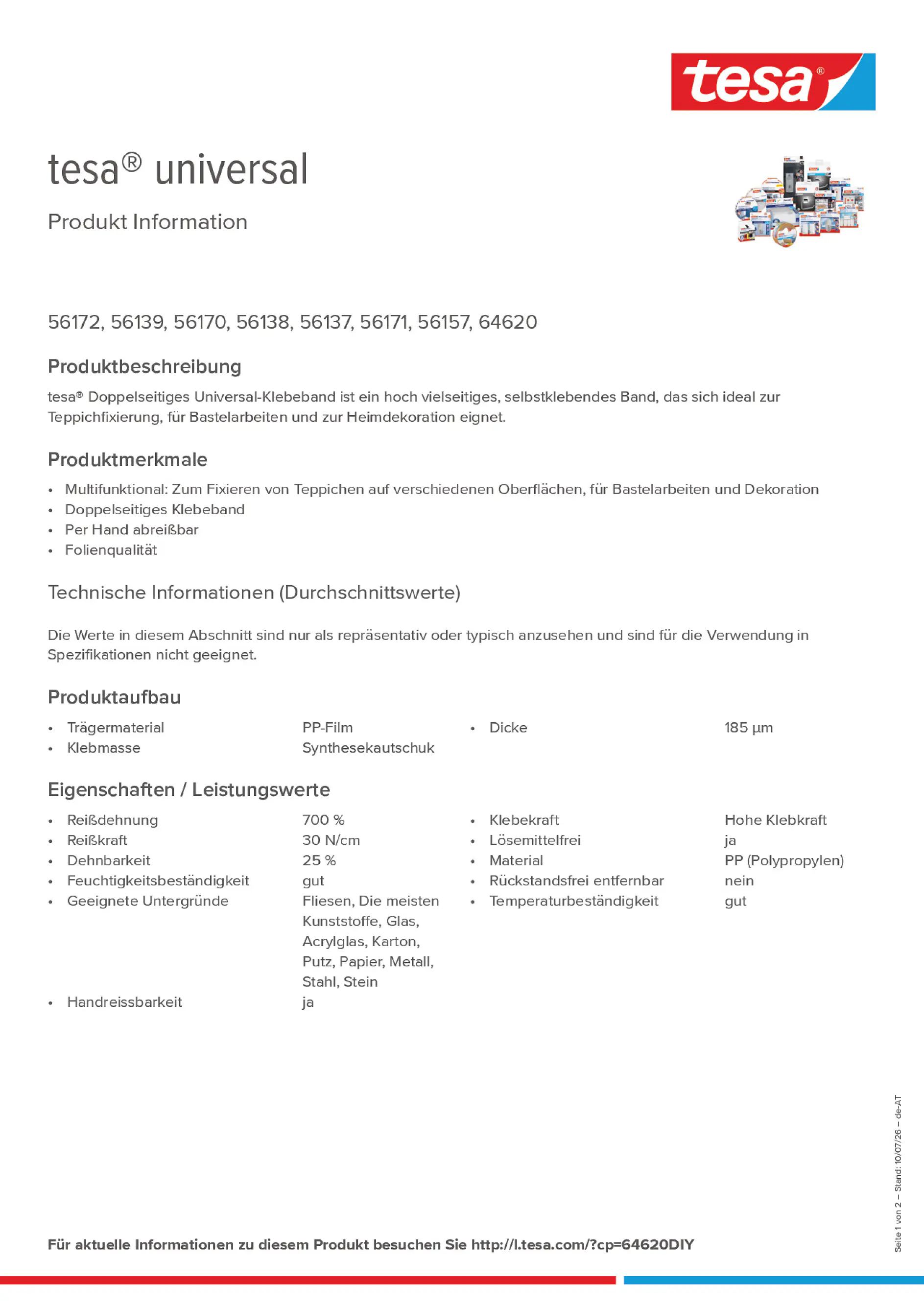 Product information_tesa® 64620DIY_de-AT