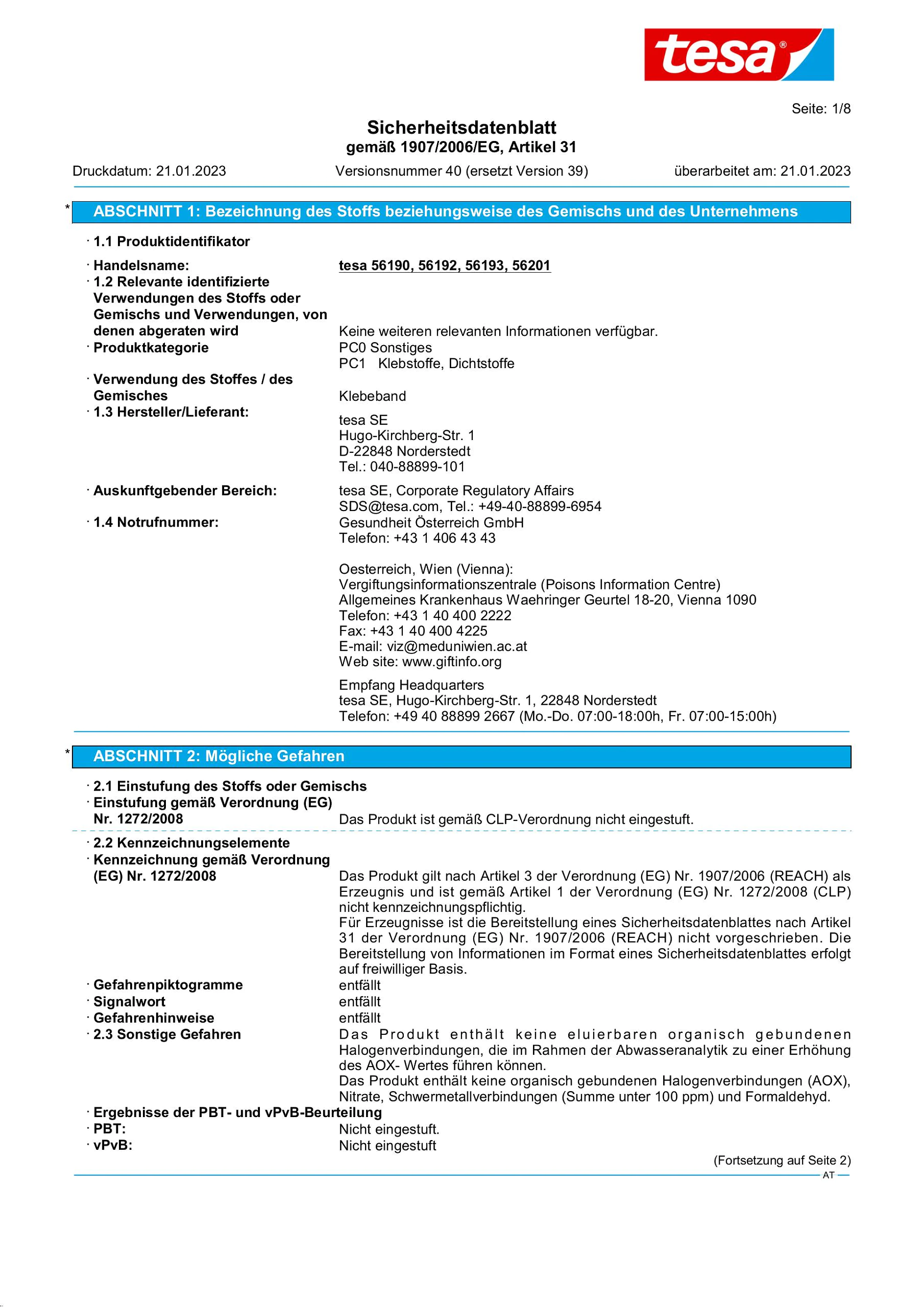 Safety data sheet_tesa® 5495_de-AT_v40