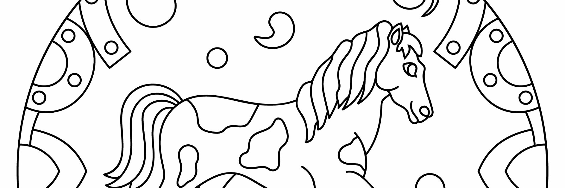 Reite in die Entspannung: Mandalas zum Ausmalen mit Pferden!