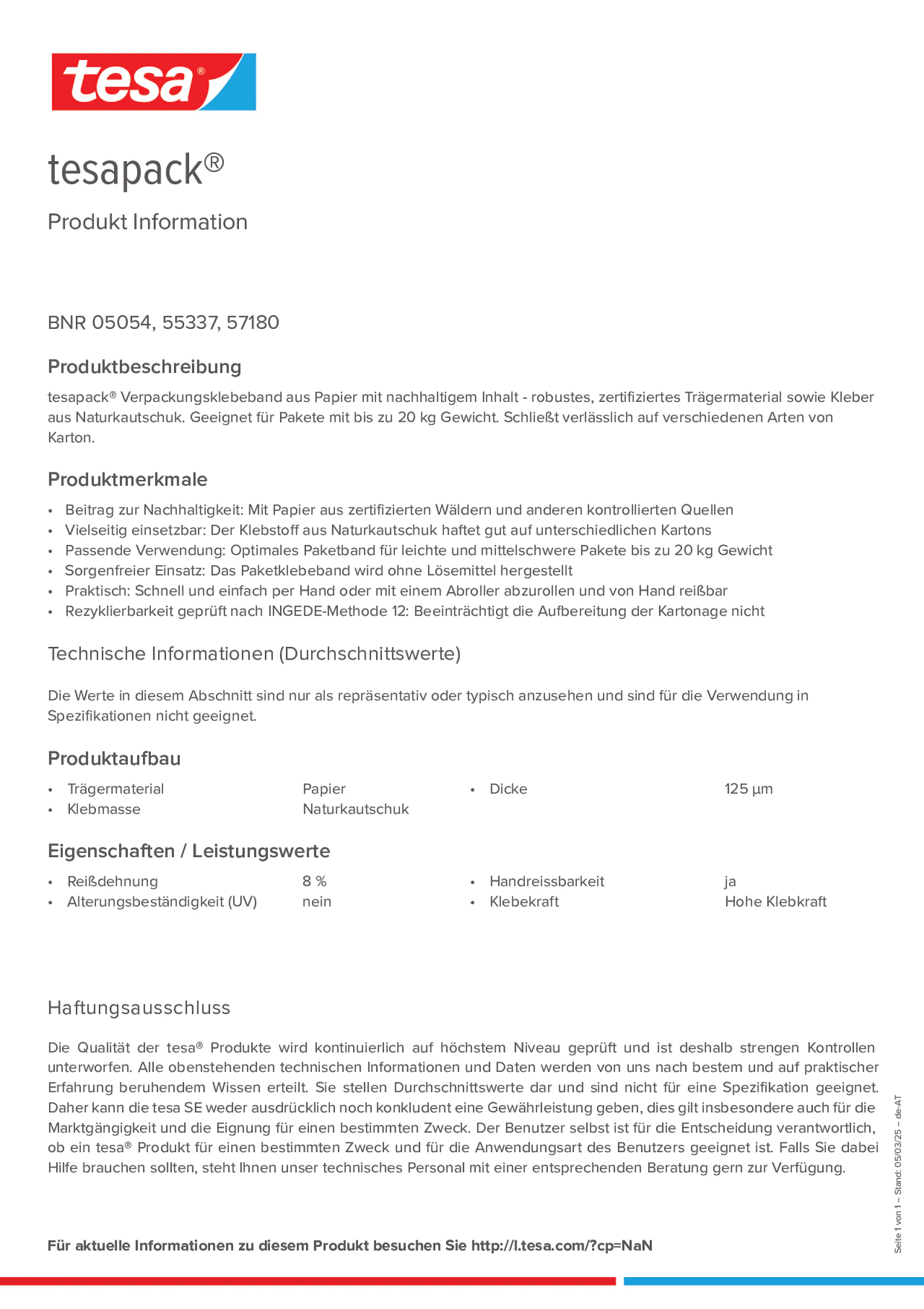 Product information_tesapack® 05054_de-AT