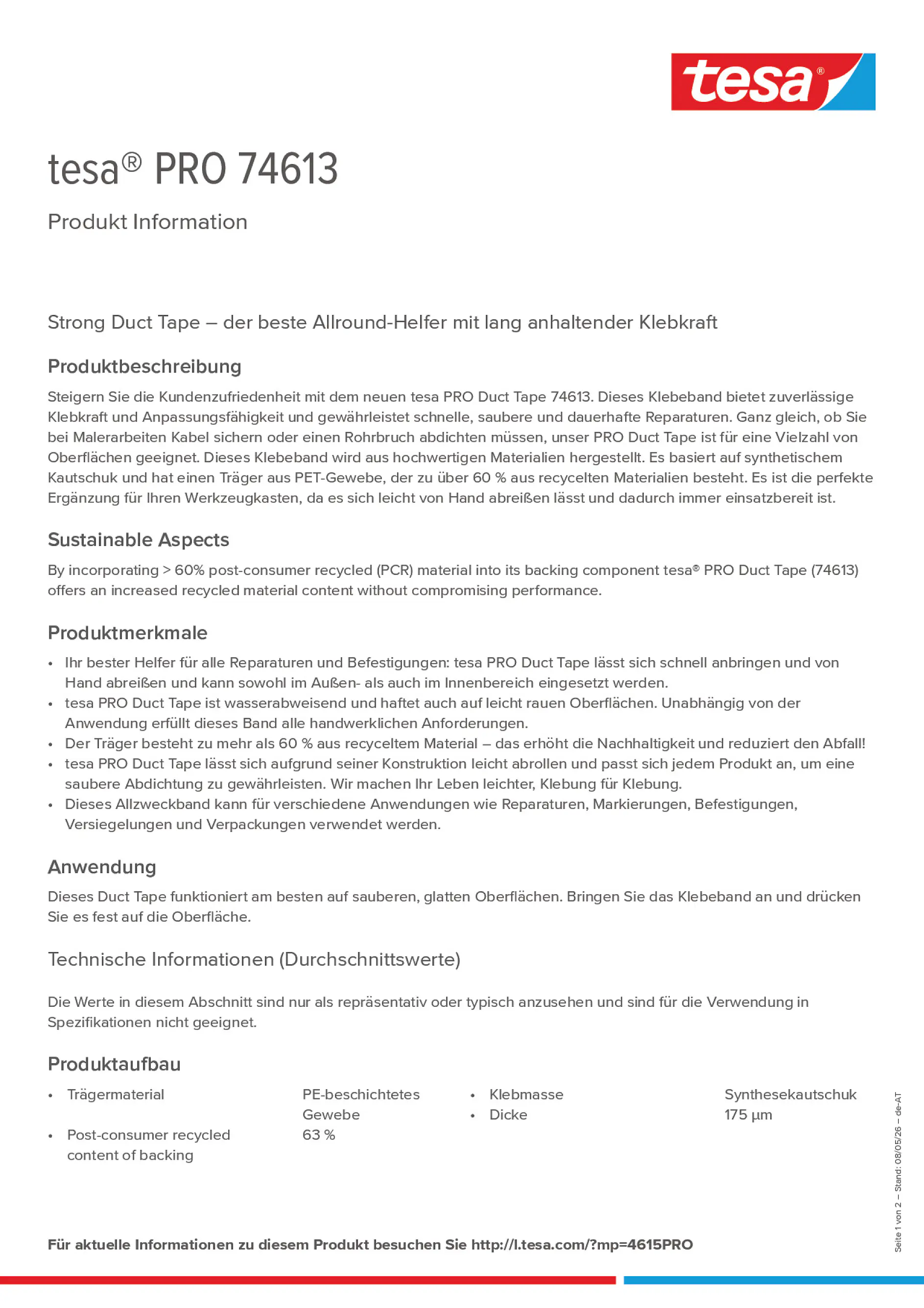 Product information_tesa® PRO 74613_de-AT