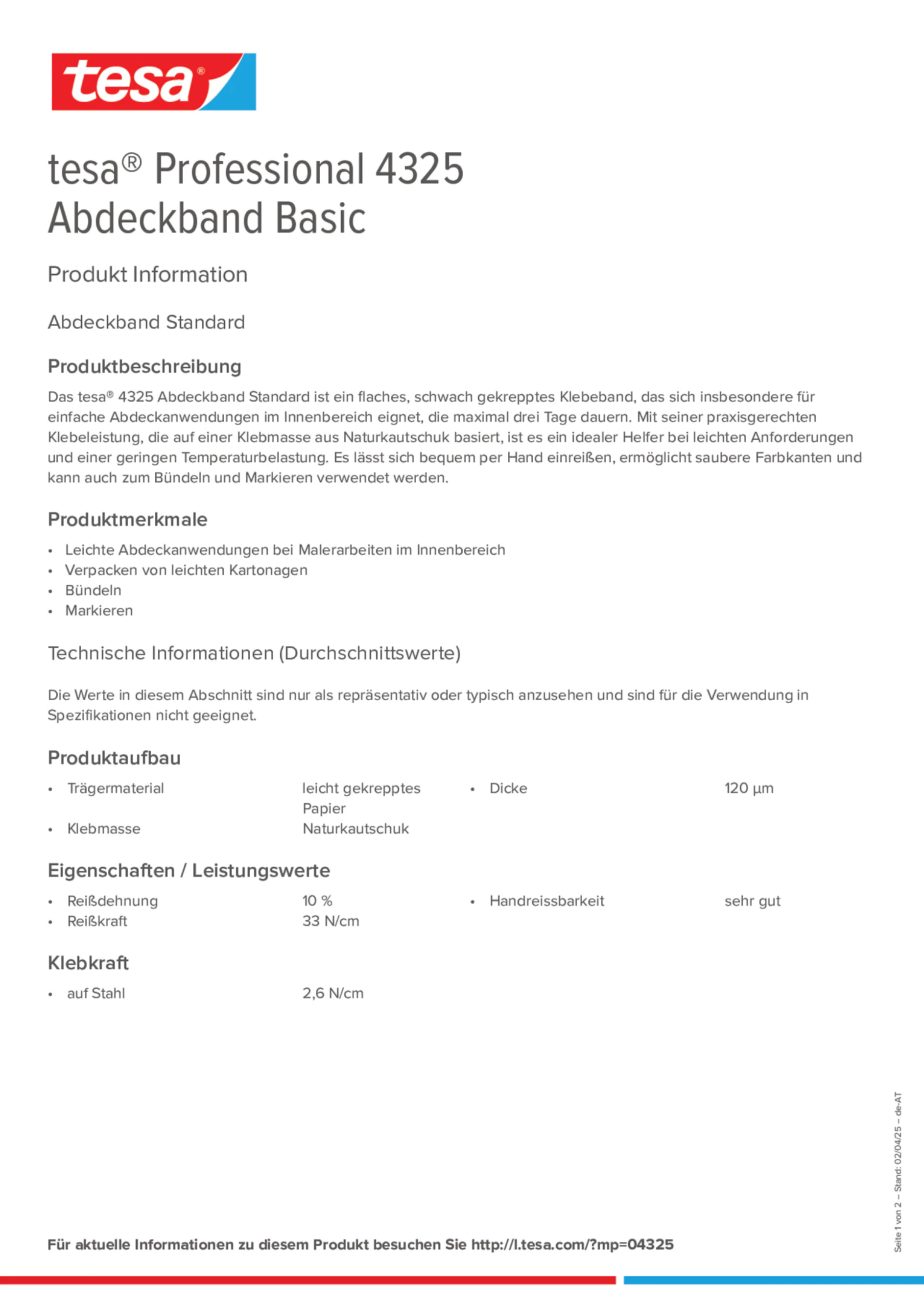 Product information_tesa® Professional 04325_de-AT