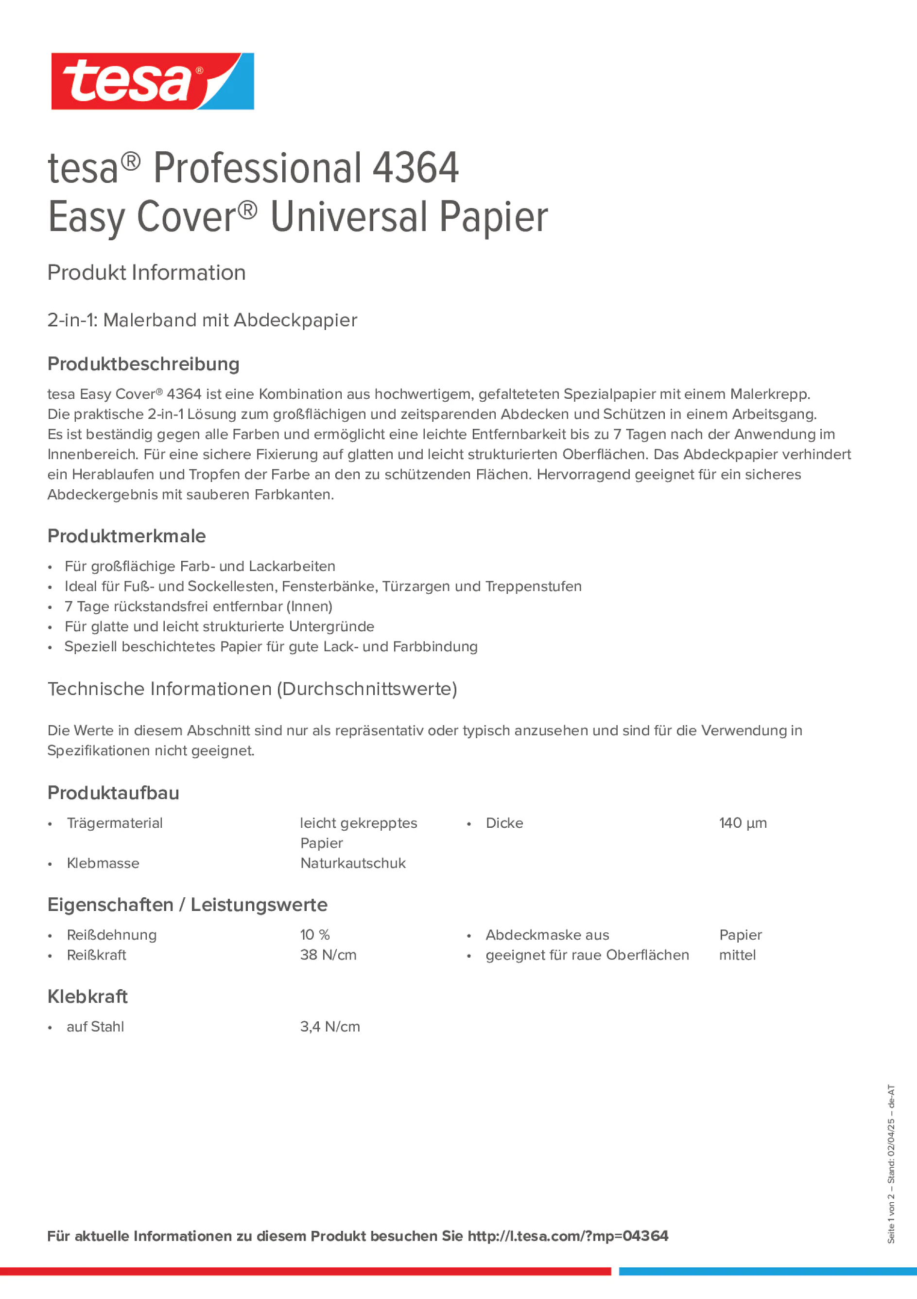 Product information_tesa® Professional 04364_de-AT