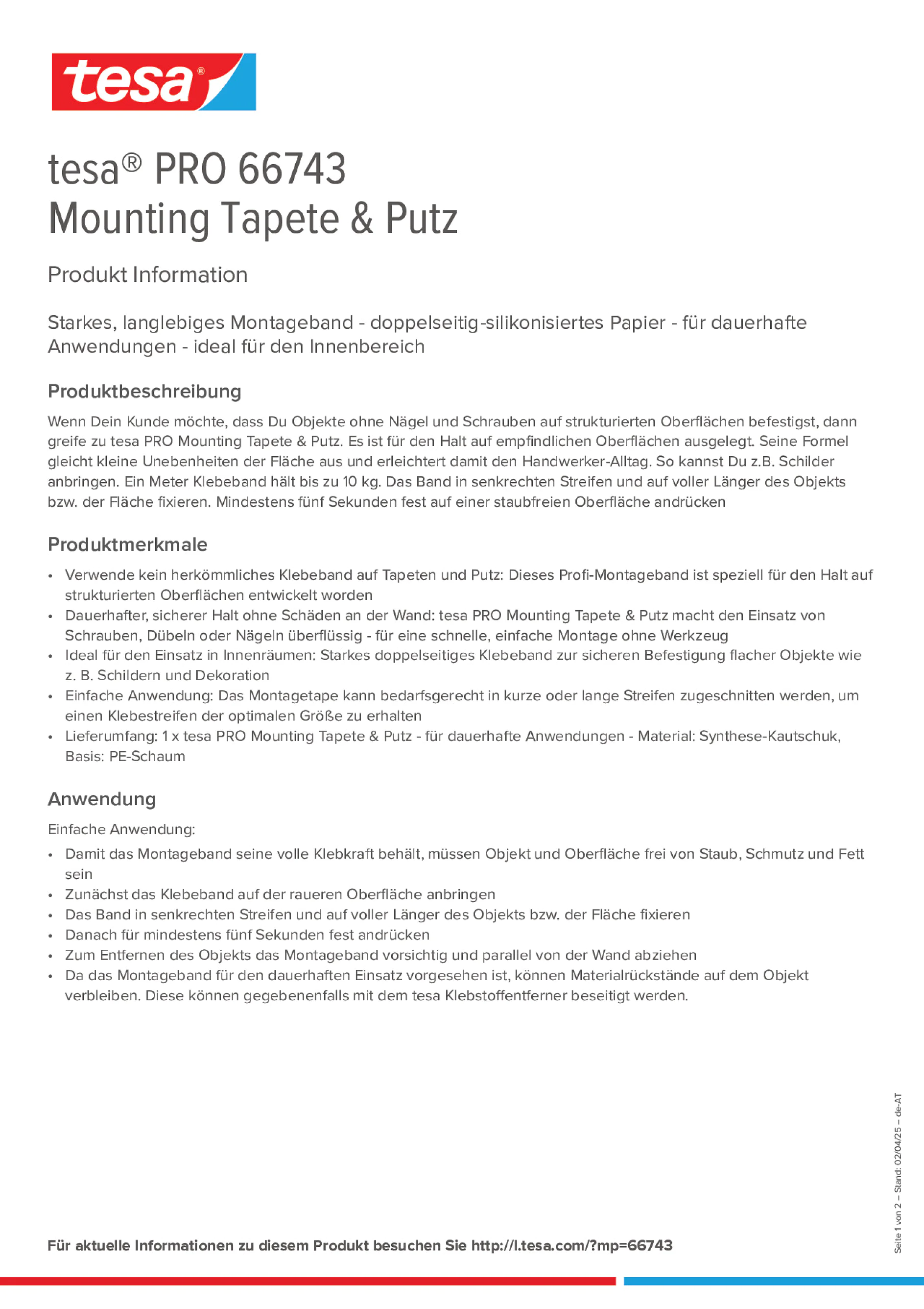 Product information_tesa® PRO 66743_de-AT