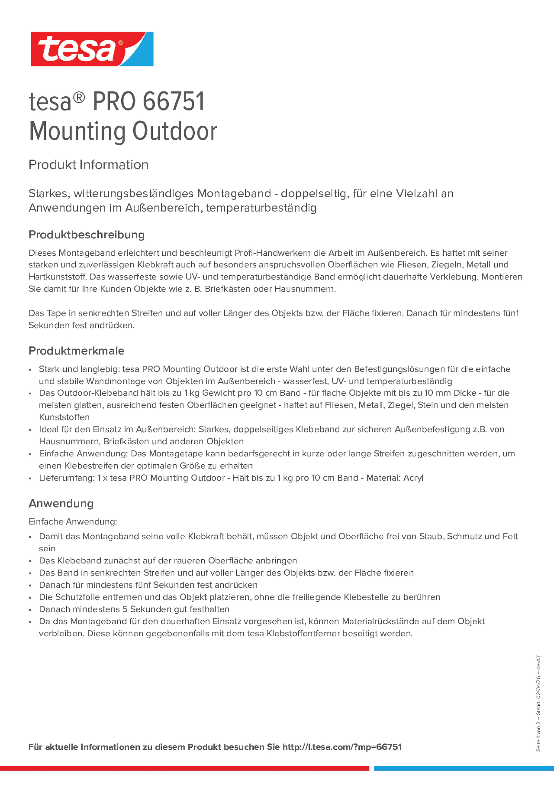 Product information_tesa® PRO 66751_de-AT