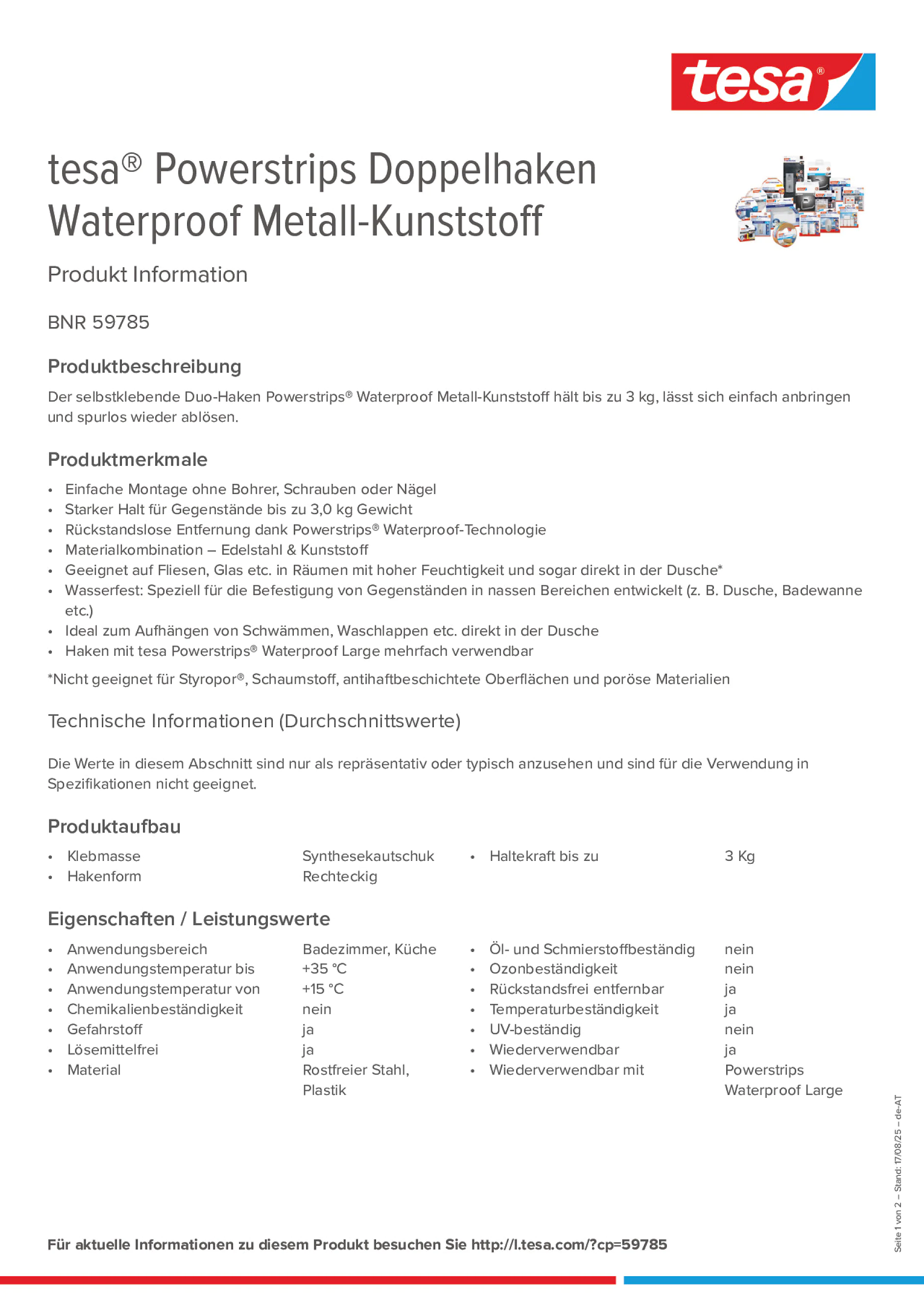 Product information_tesa® Powerstrips 59785_de-AT
